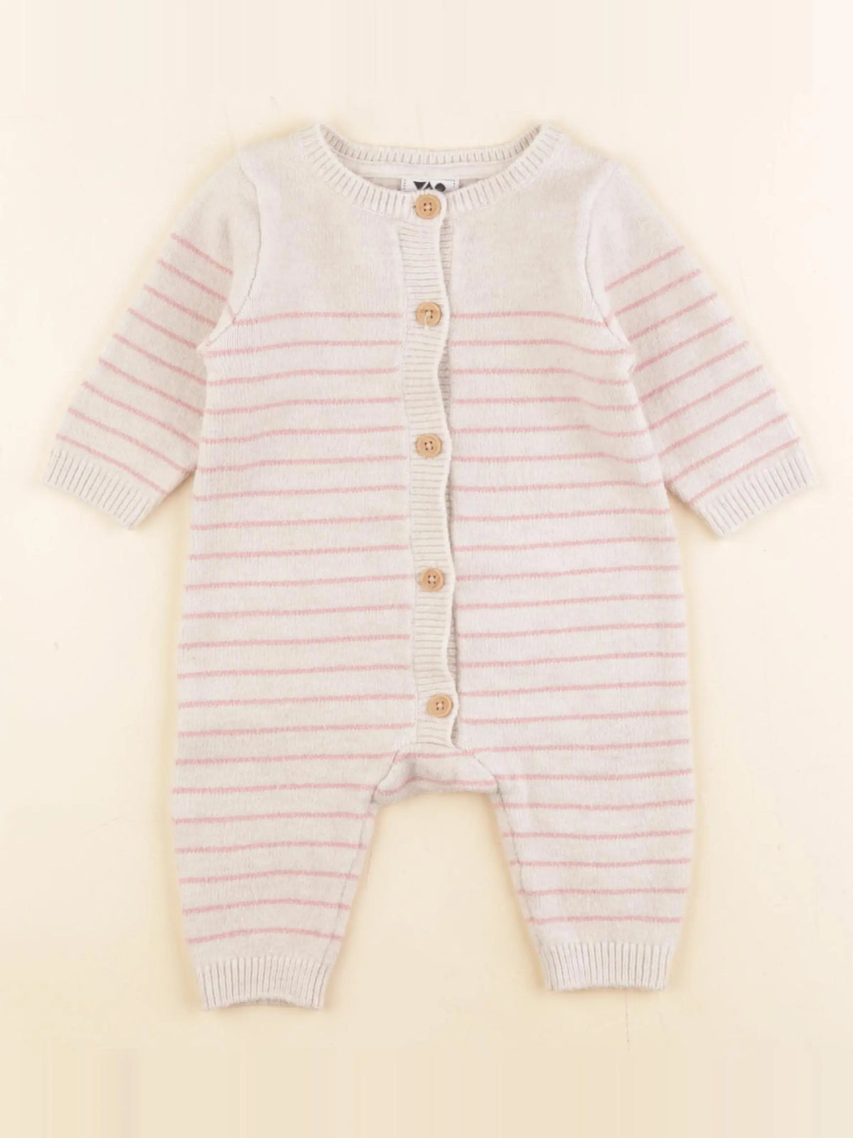 Tape à l'oeil - combinaison beige, rose - 3 mois