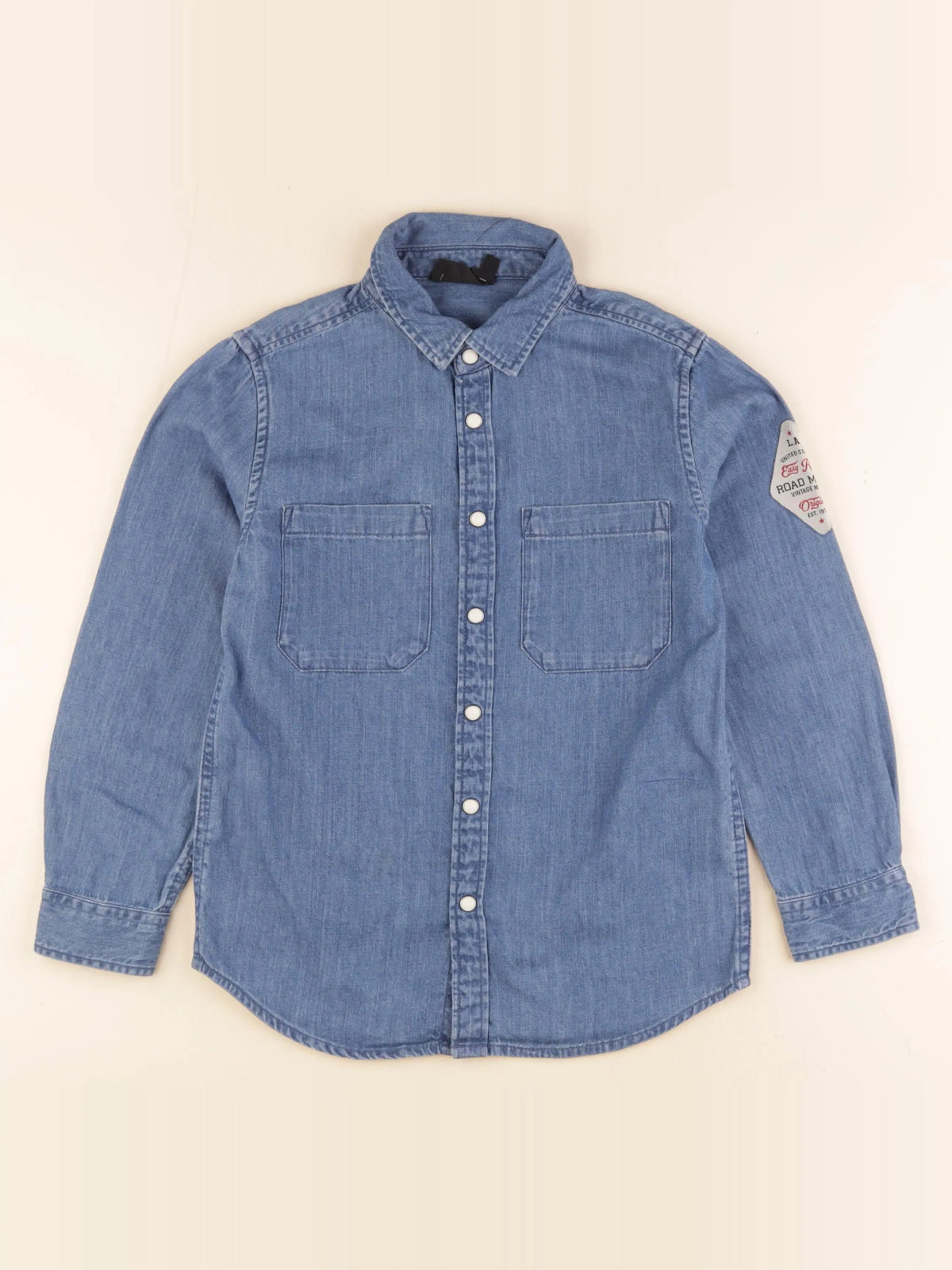 Monoprix - chemise bleu - 8 ans