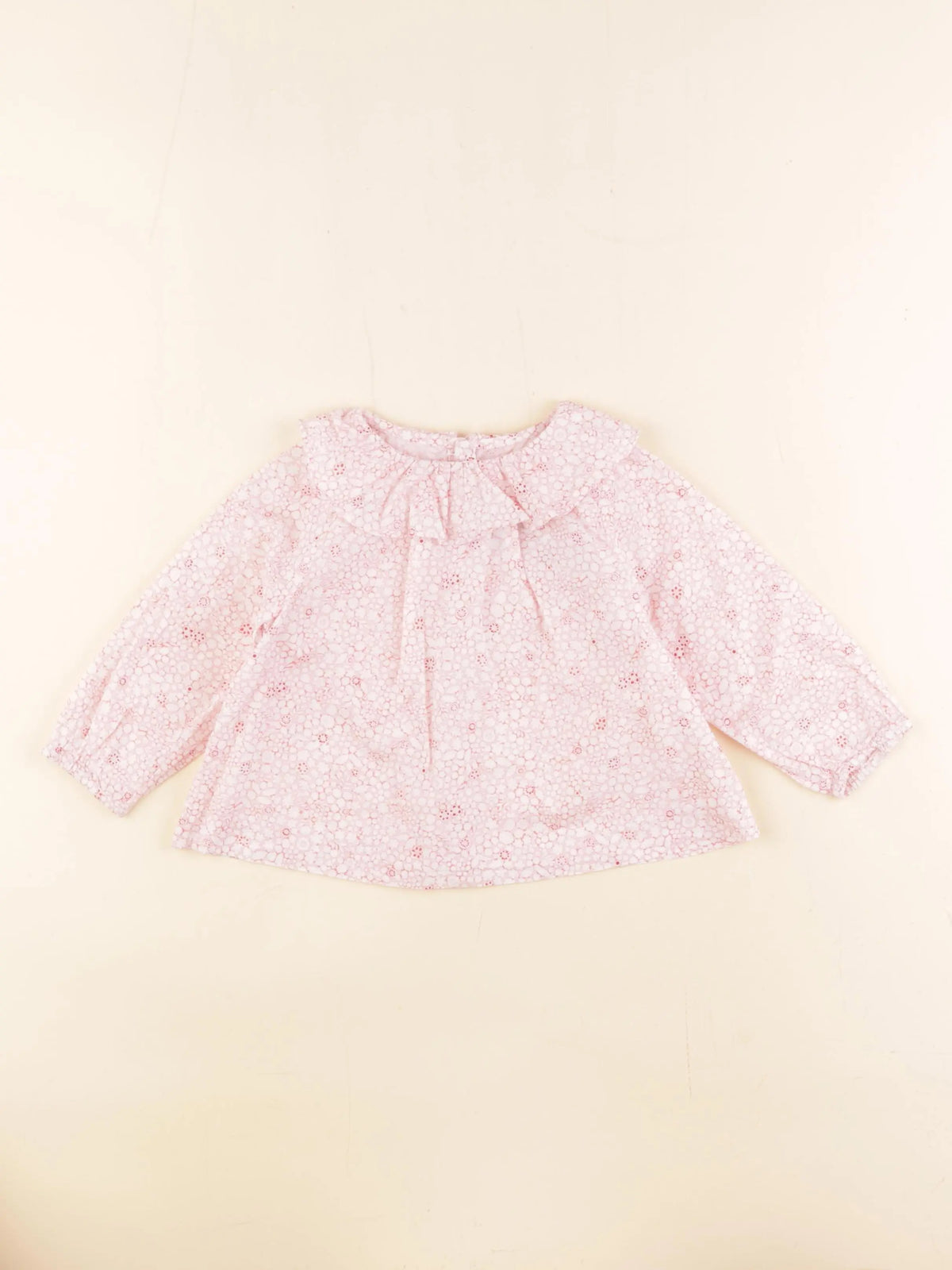 Jacadi - blouse liberty blanc, rose - 18 mois
