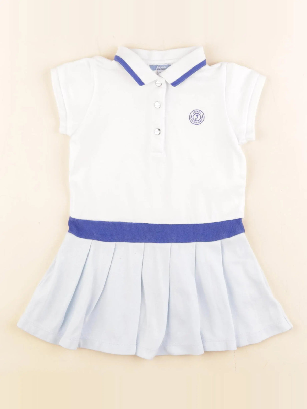 Jacadi - robe blanc, bleu - 36 mois