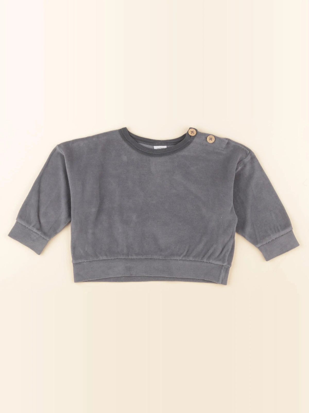 Petit Bateau - sweat bleu - 12 mois