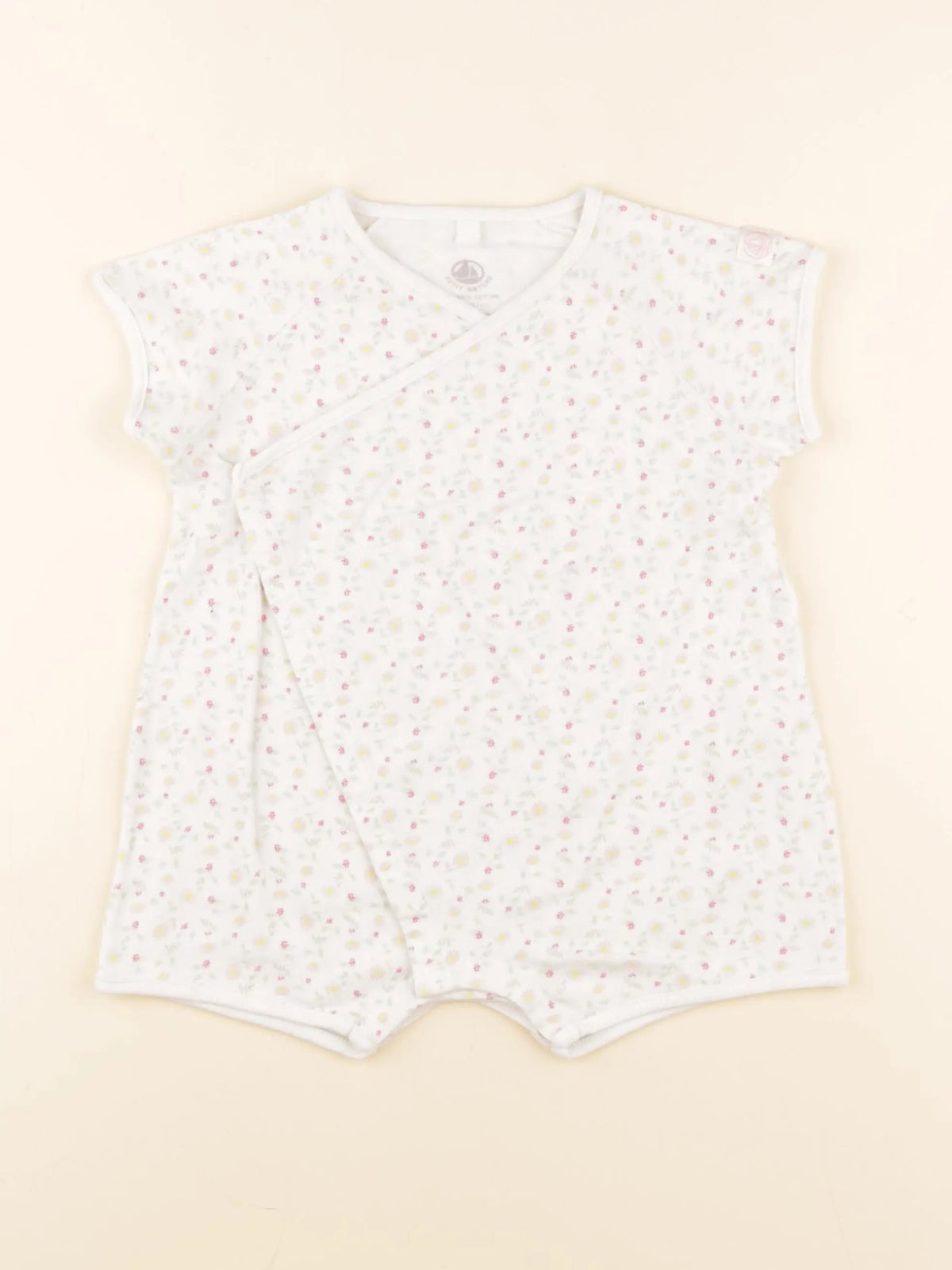 Petit Bateau - pyjama coton blanc - 18 mois