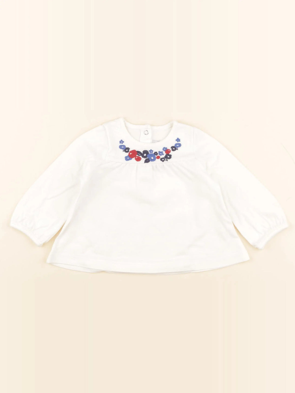Petit Bateau - tee-shirt blanc - 12 mois