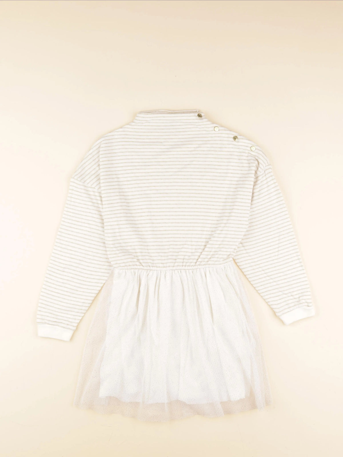 Petit Bateau - robe beige, or - 8 ans