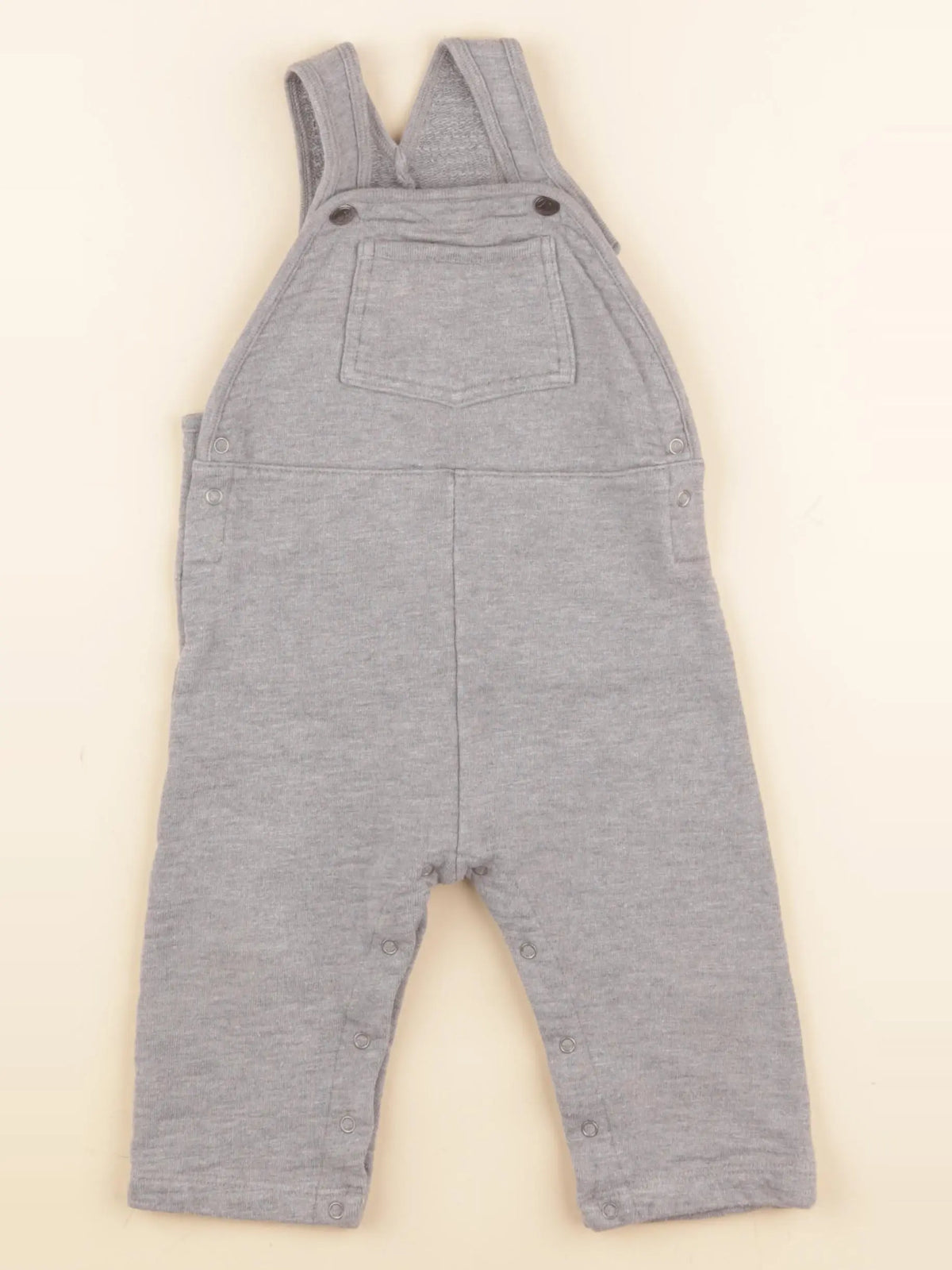 Petit Bateau - salopette gris - 12 mois