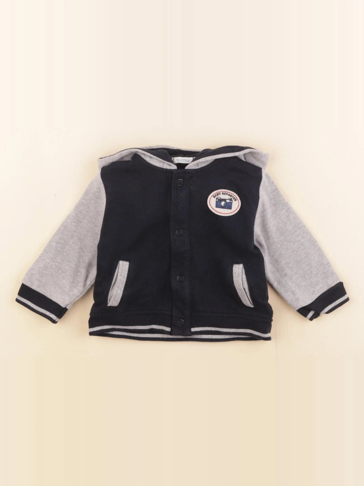 Boutchou - sweat bleu, gris - 6 mois