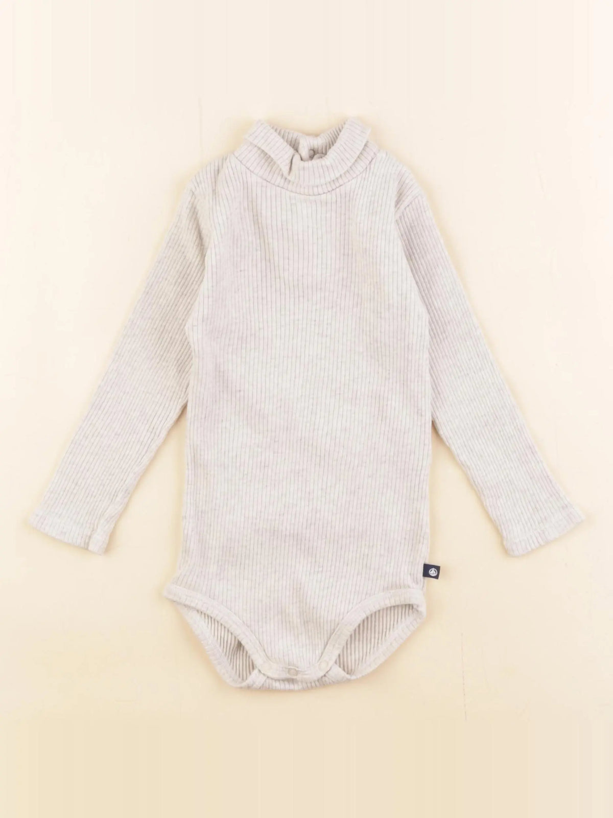 Petit Bateau - body à col gris - 24 mois