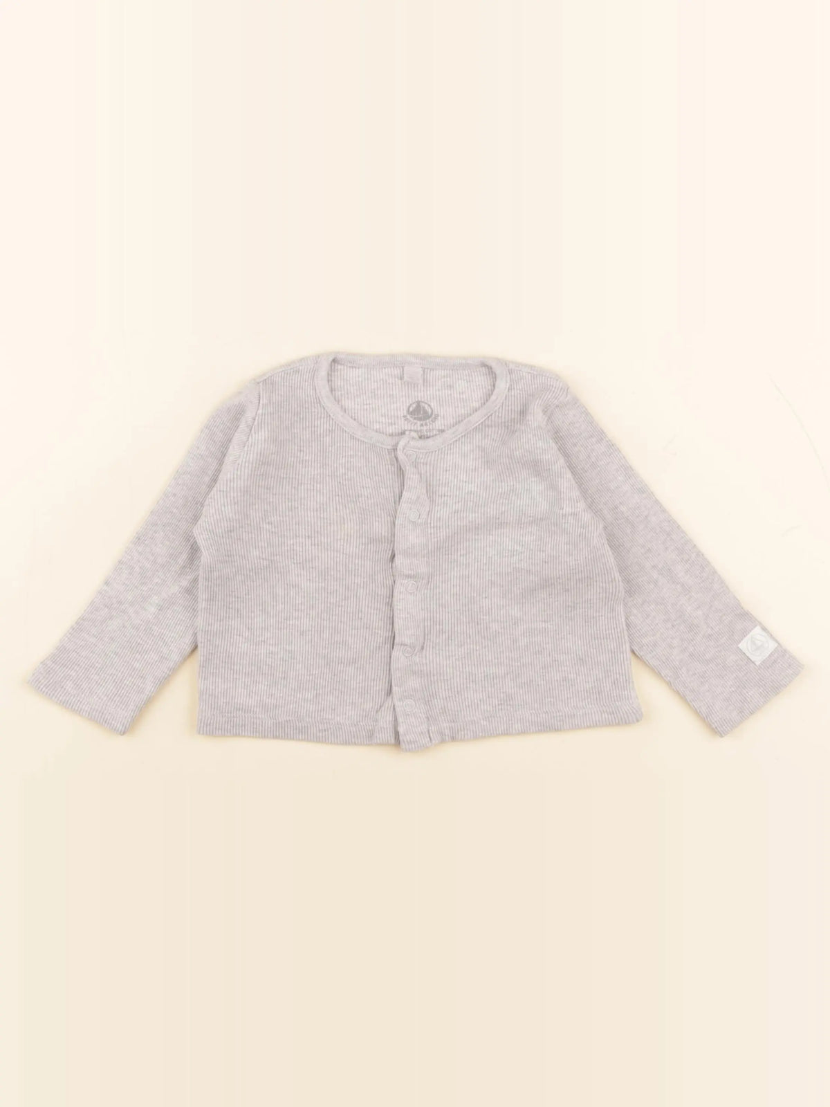 Petit Bateau - tee-shirt gris - 12 mois