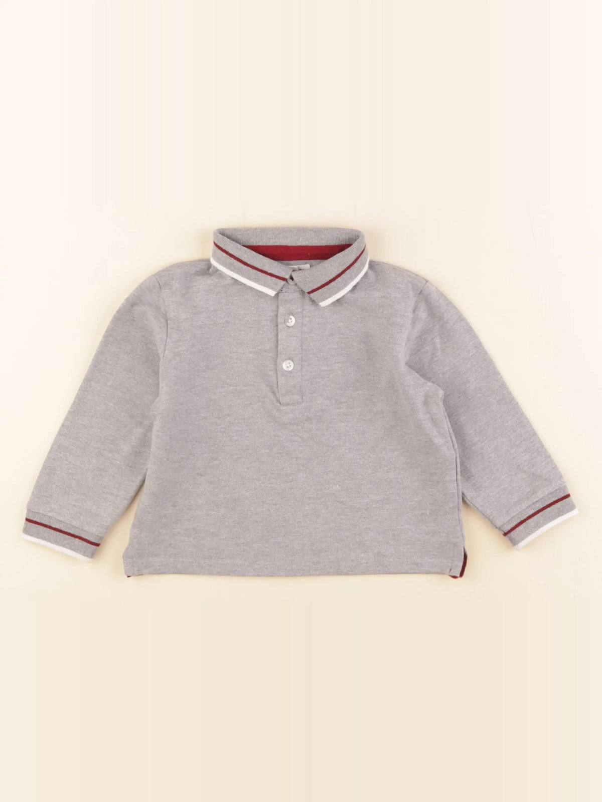 Eden & Victor - polo gris - 2 ans