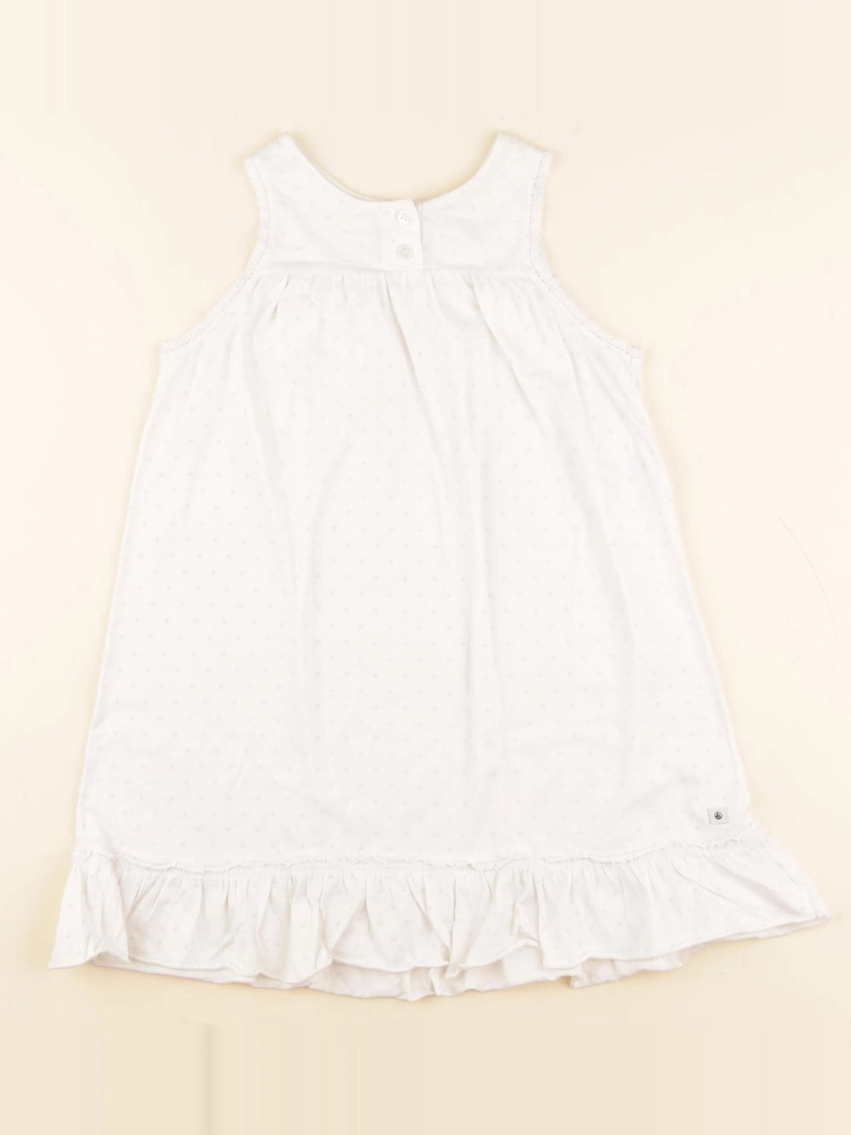 Petit Bateau - chemise de nuit coton blanc - 5 ans