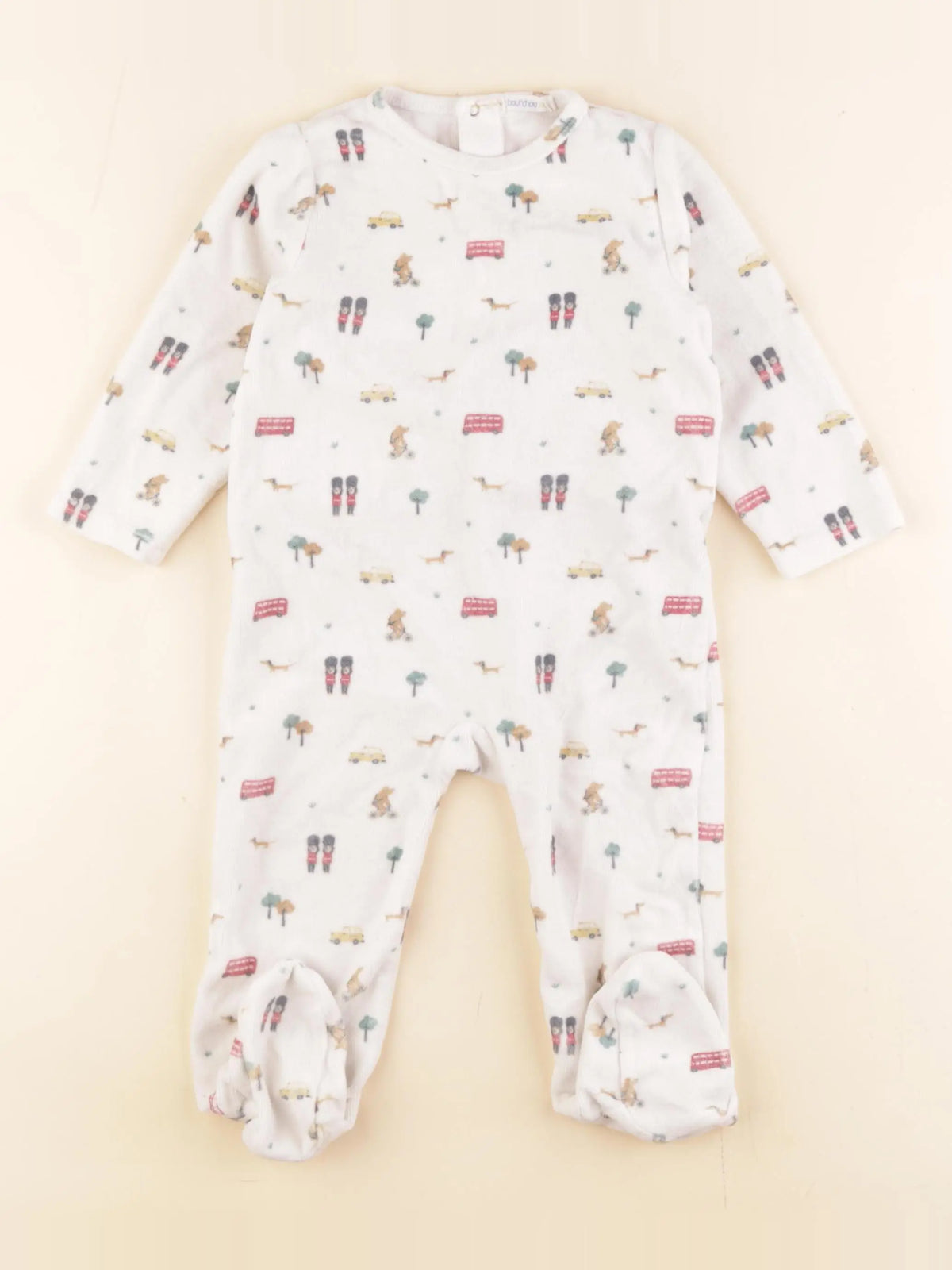 Boutchou - pyjama velours blanc - 18 mois