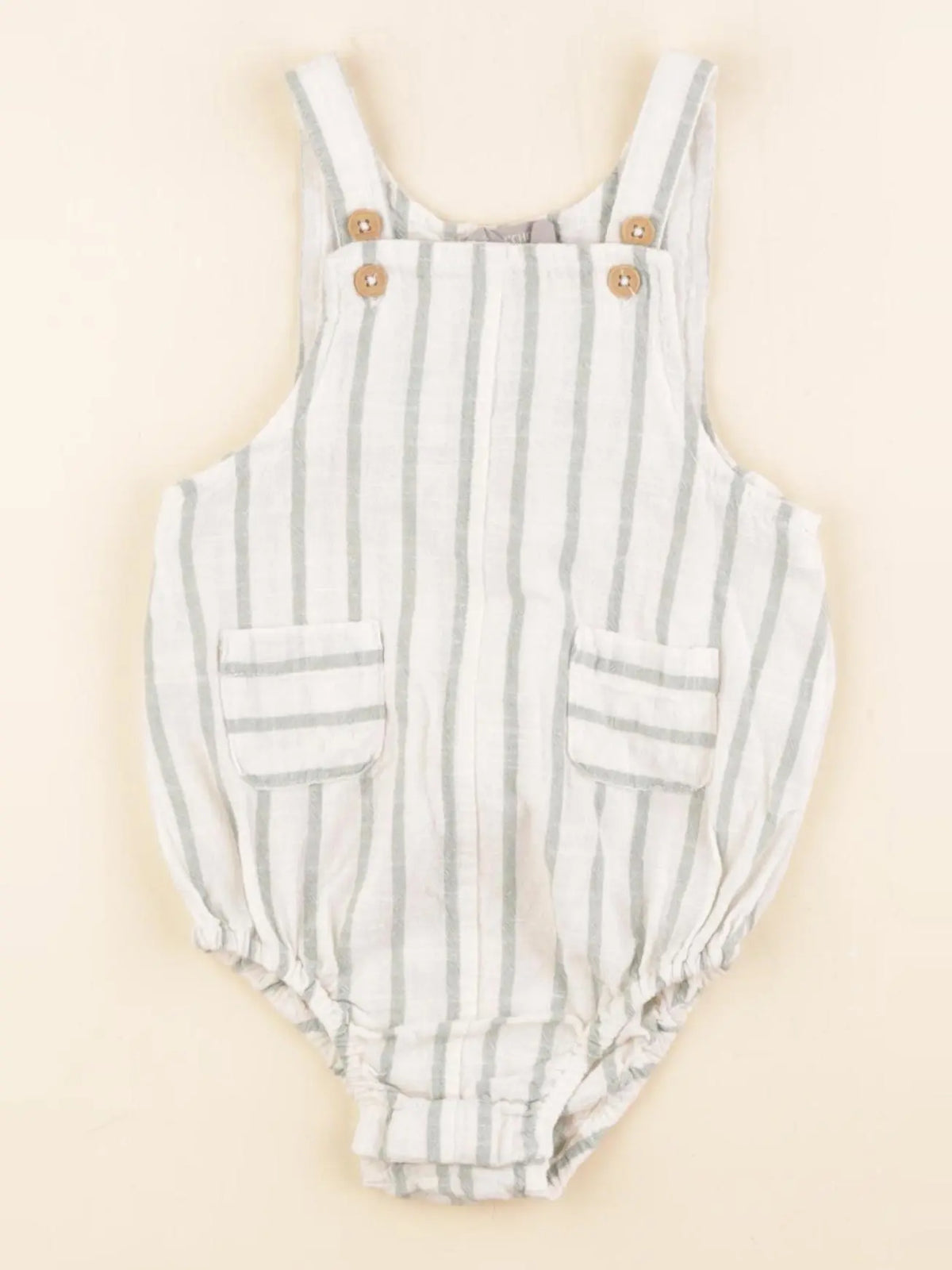 Boutchou - combinaison vert, beige - 6 mois