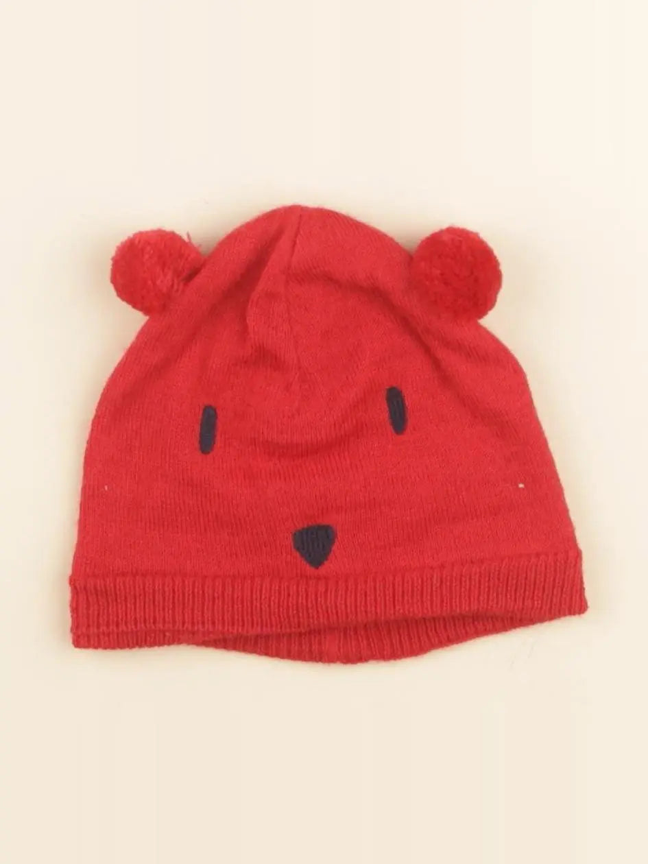 Petit Bateau - bonnet rouge - 3/6 mois