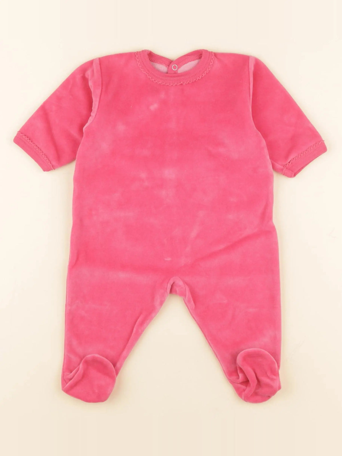 Petit Bateau - pyjama velours rose - 3 mois
