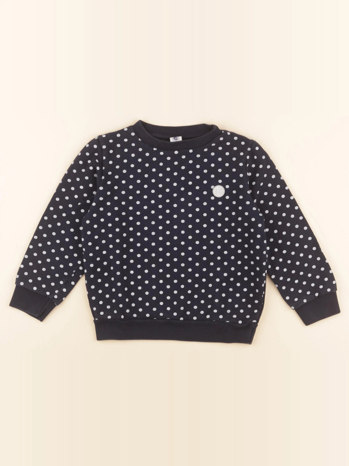 Petit Bateau - sweat bleu, blanc - 6 ans