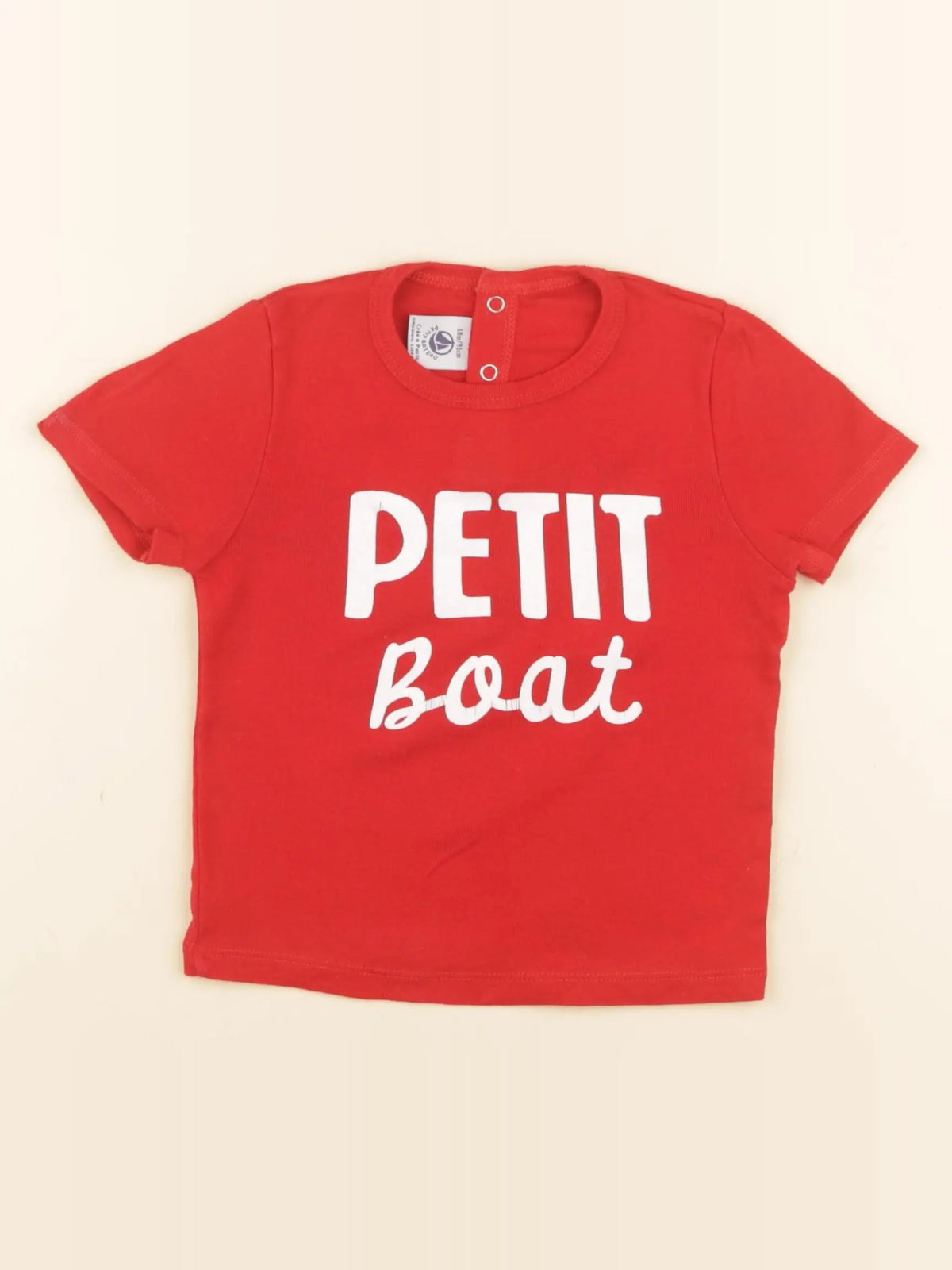 Petit Bateau - tee-shirt rouge - 18 mois