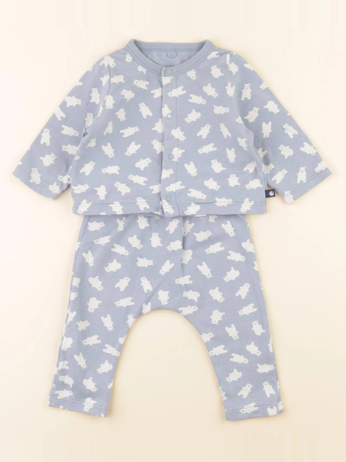 Petit Bateau - ensemble bleu - 6 mois