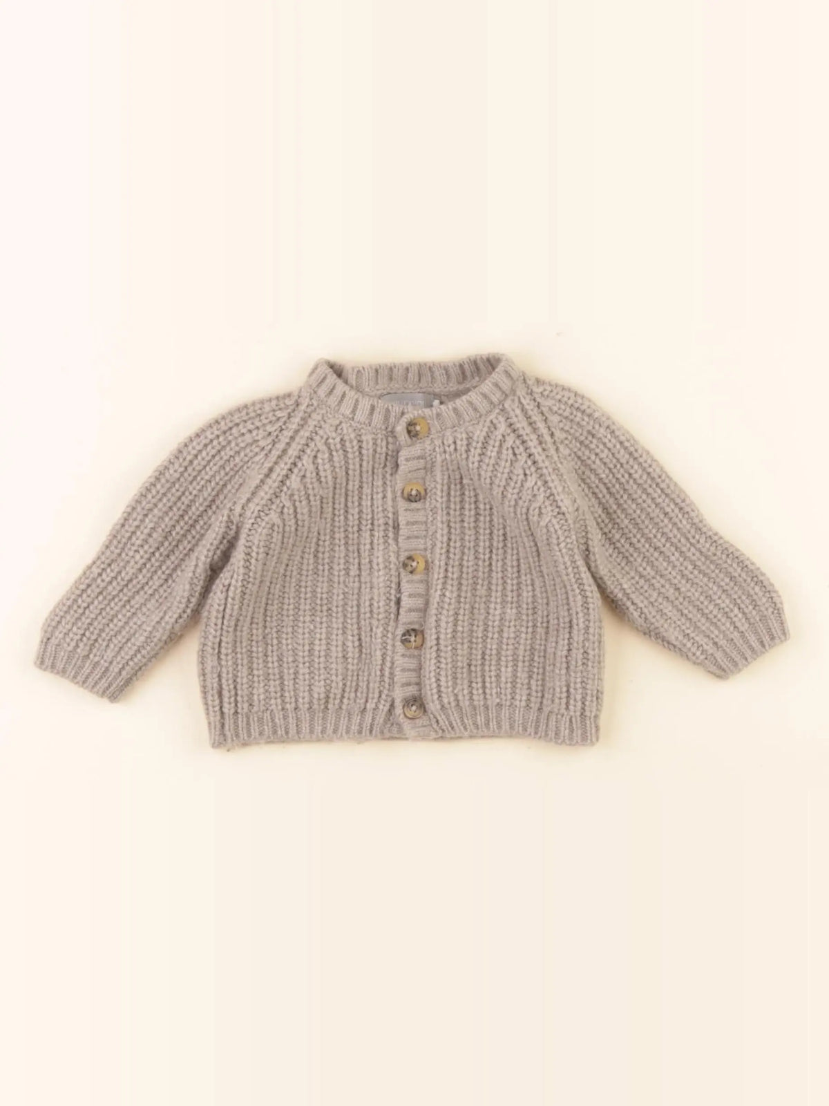 Boutchou - gilet velours marron - 1 mois