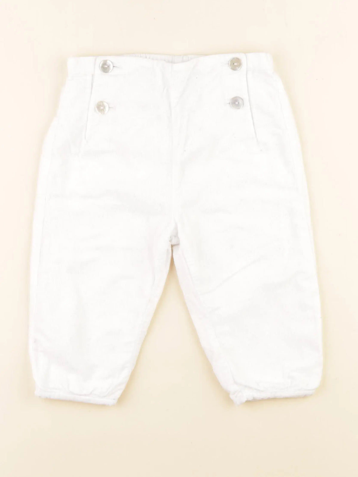 Cyrillus - pantalon doublé blanc - 18 mois