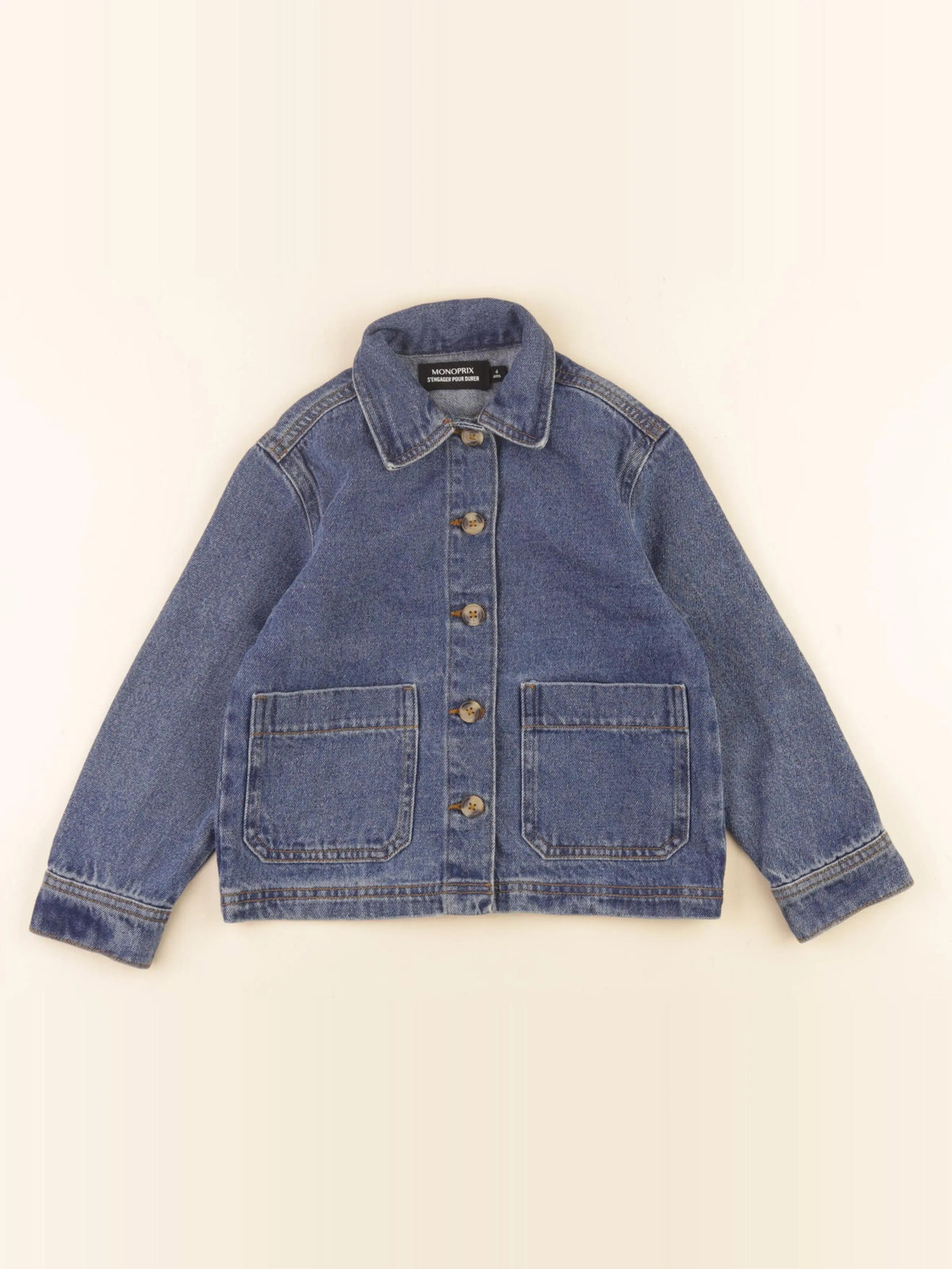 Monoprix - veste bleu - 4 ans