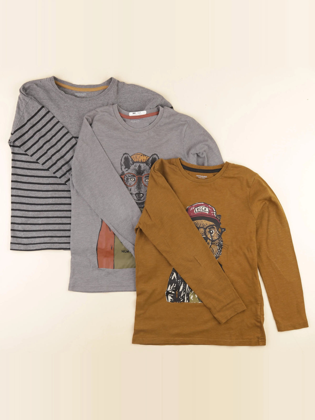Vertbaudet - lot de 3 tee-shirts multicolore - 10 ans