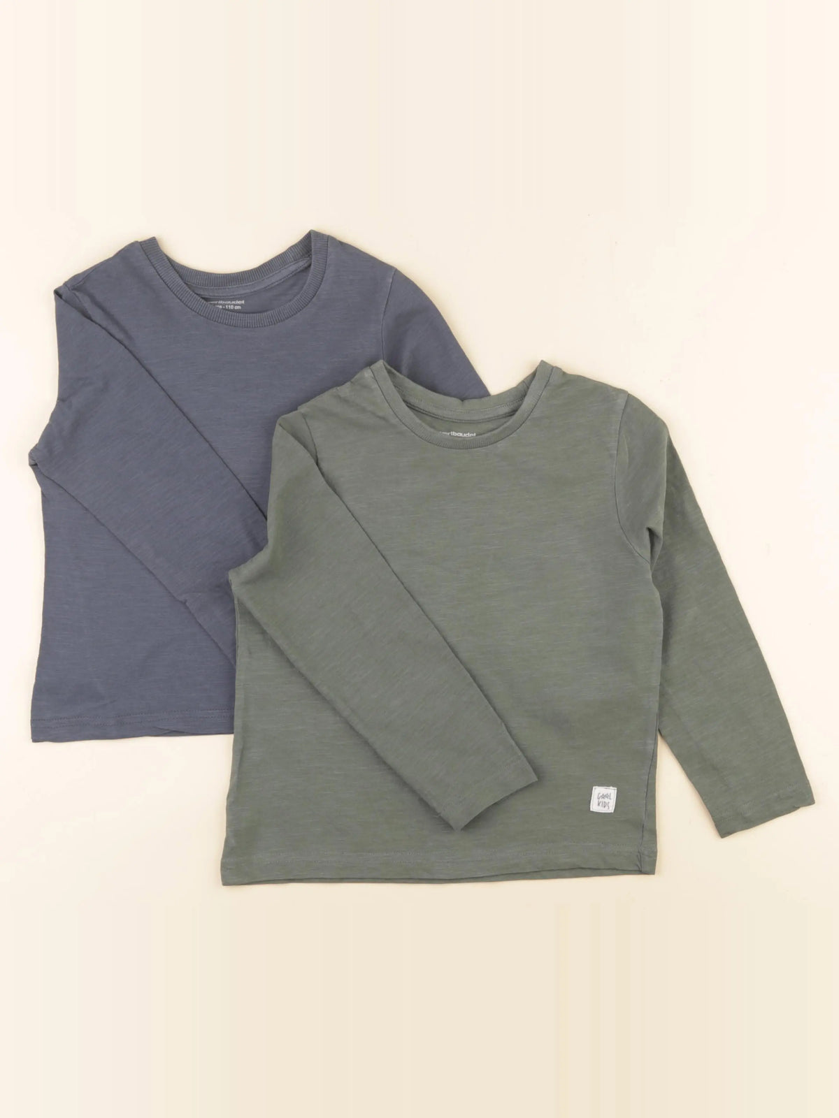 Vertbaudet - lot de 2 tee-shirts vert, bleu - 5 ans