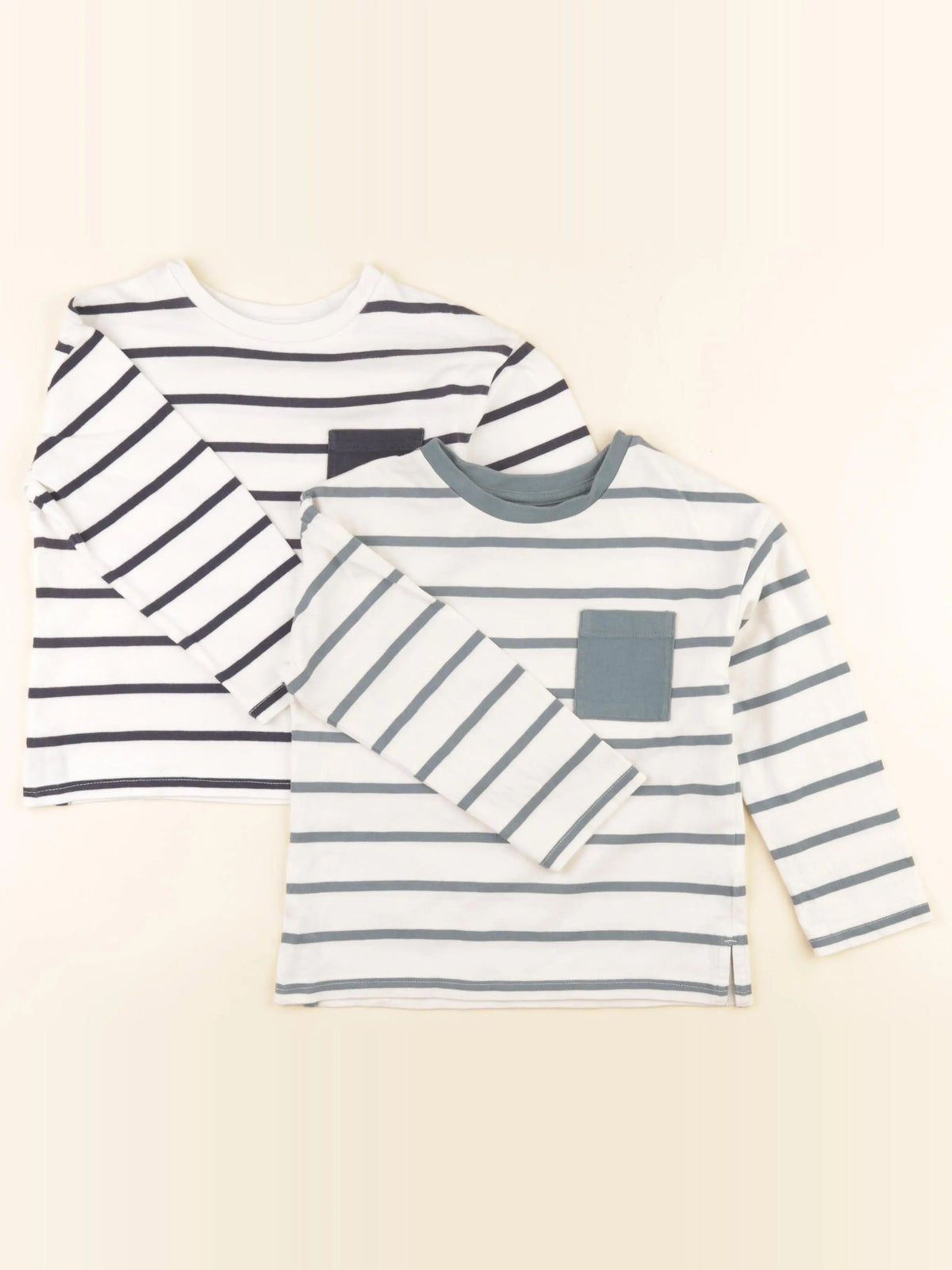 Vertbaudet - lot de 2 tee-shirts vert, bleu - 5 ans
