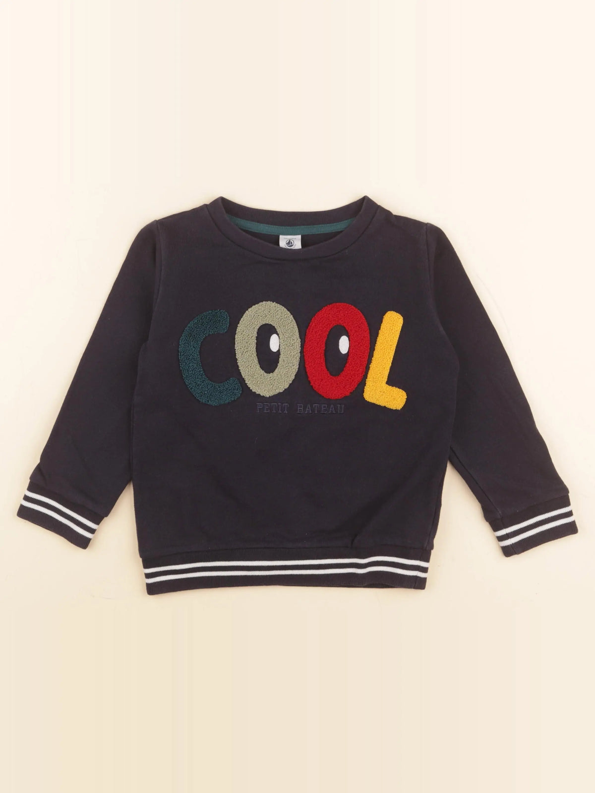 Petit Bateau - sweat bleu - 5 ans