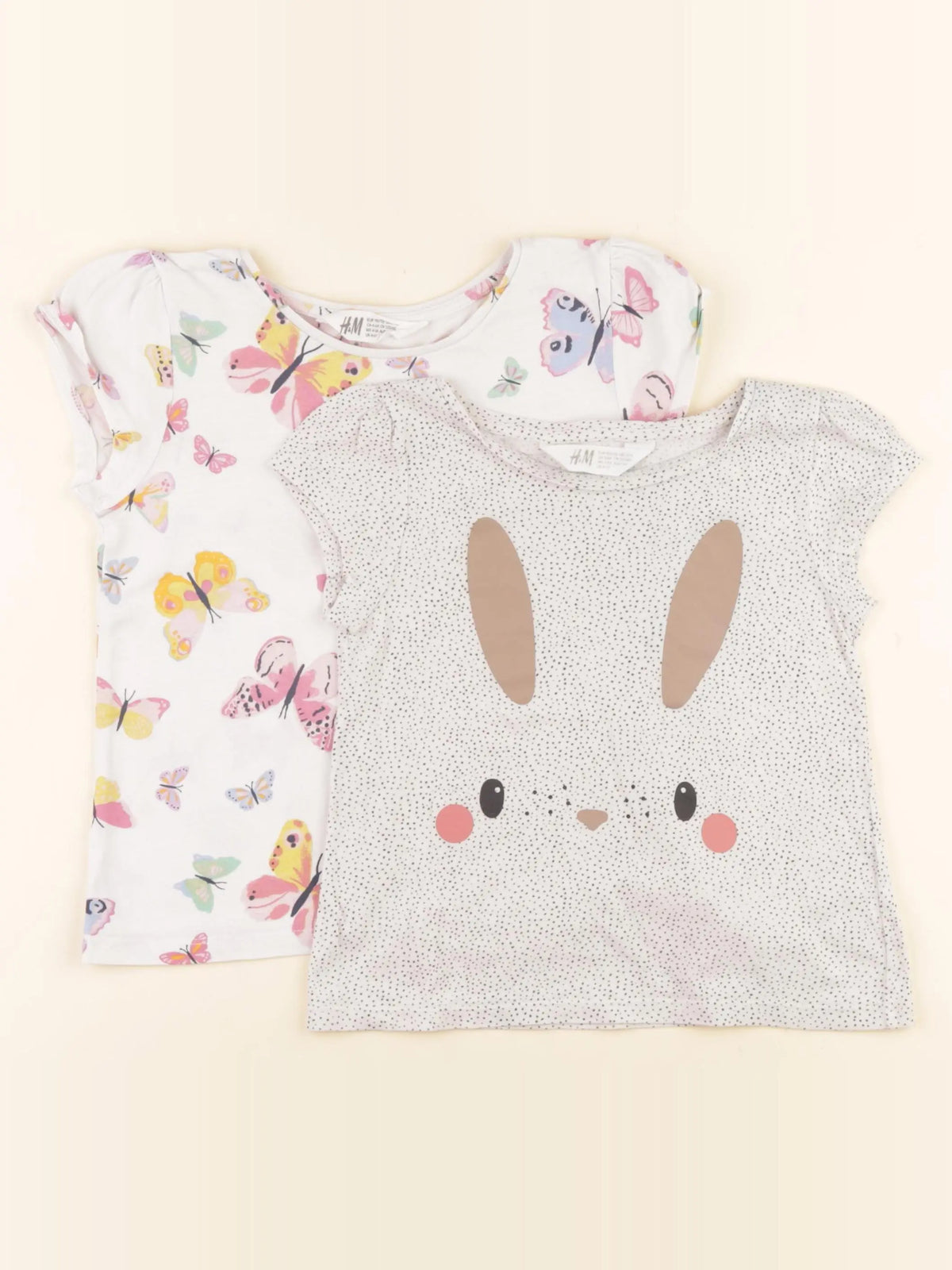 H&M - lot de 2 tee-shirts multicolore - 4/6 ans