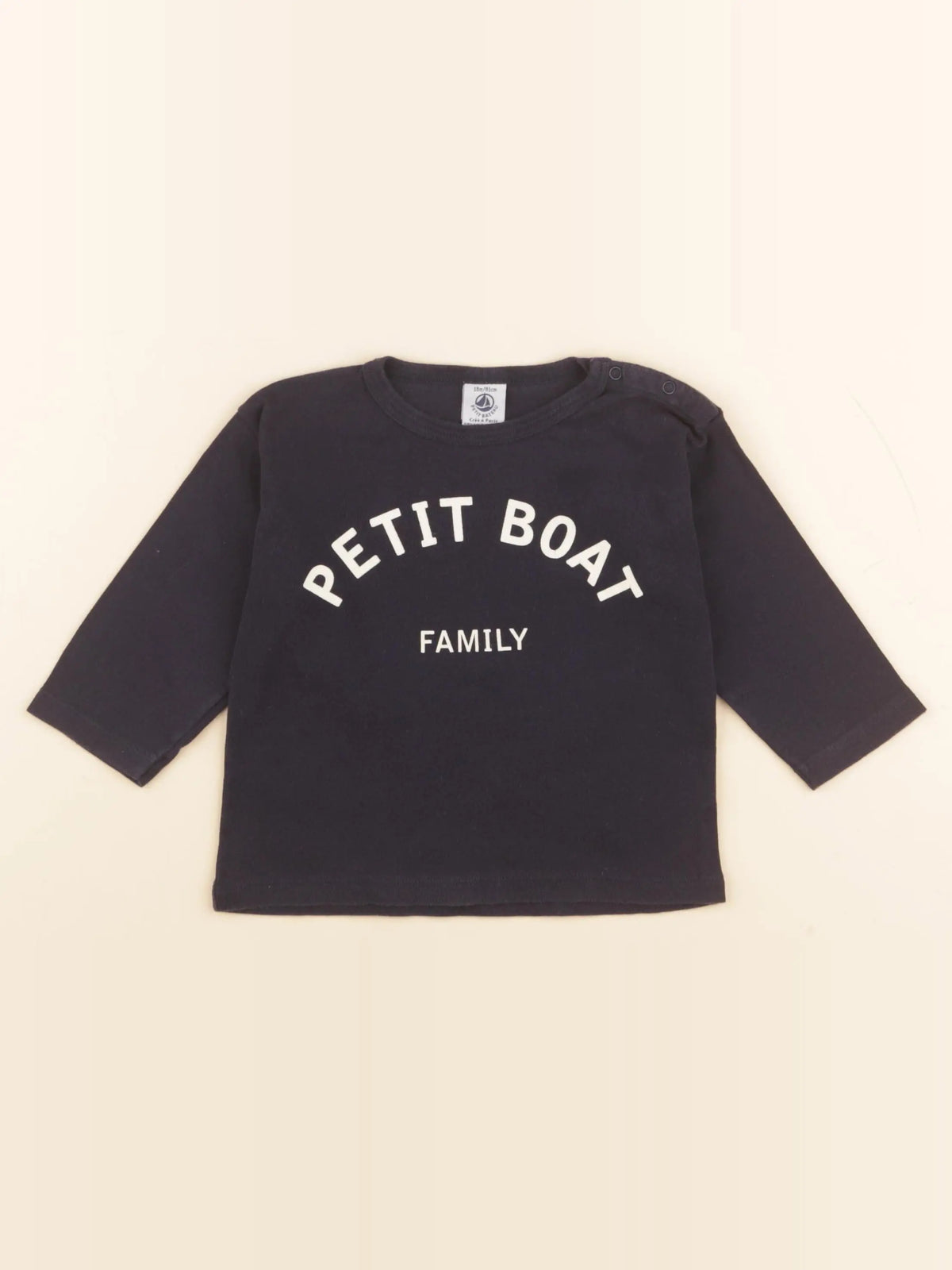 Petit Bateau - tee-shirt bleu - 18 mois