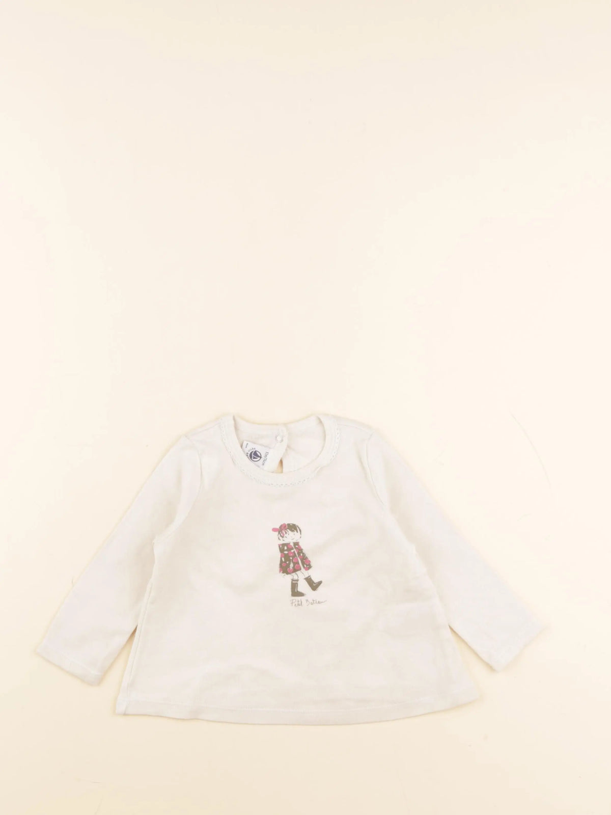 Petit Bateau - tee-shirt beige - 12 mois