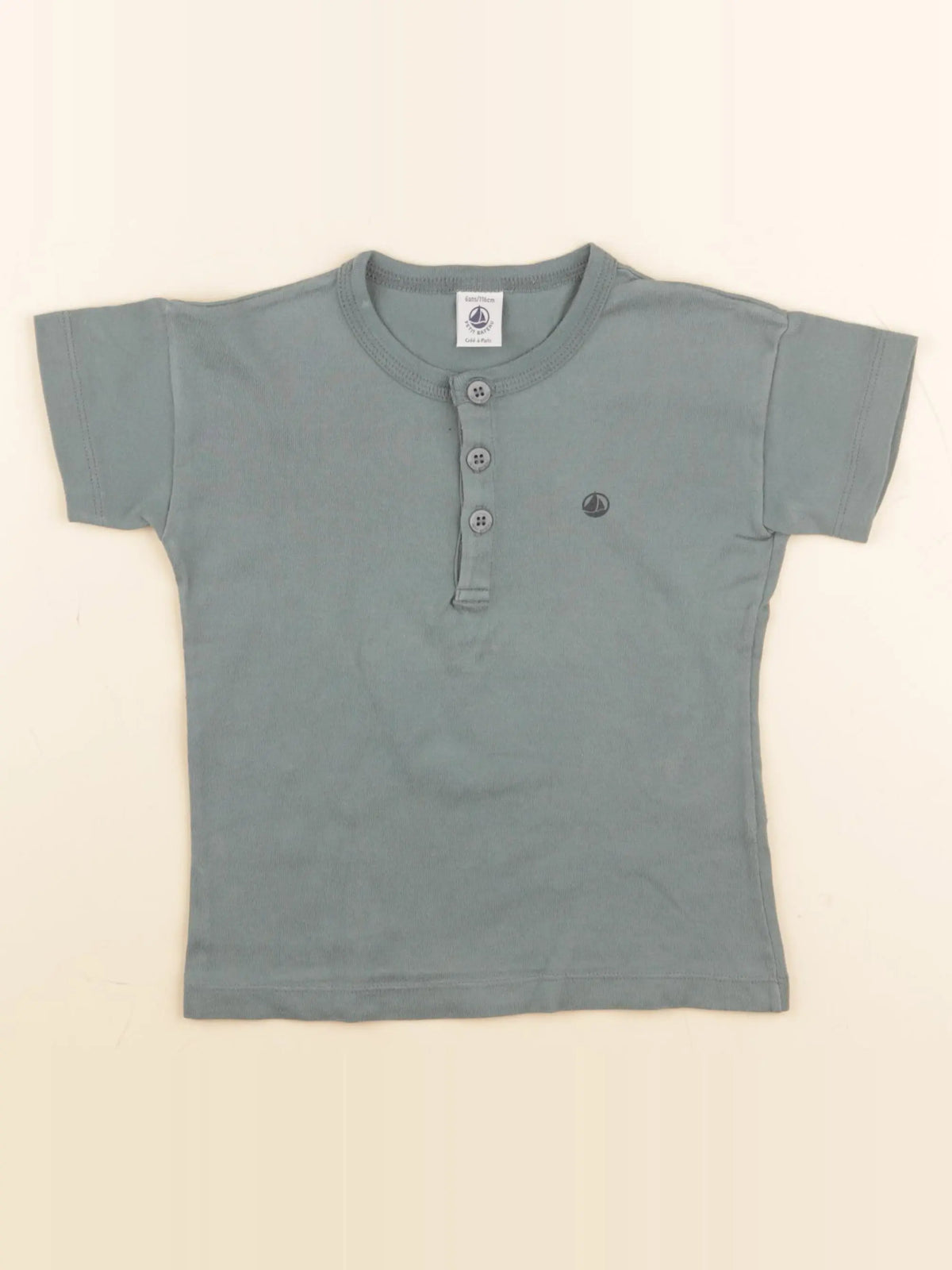 Petit Bateau - tee-shirt vert - 6 ans