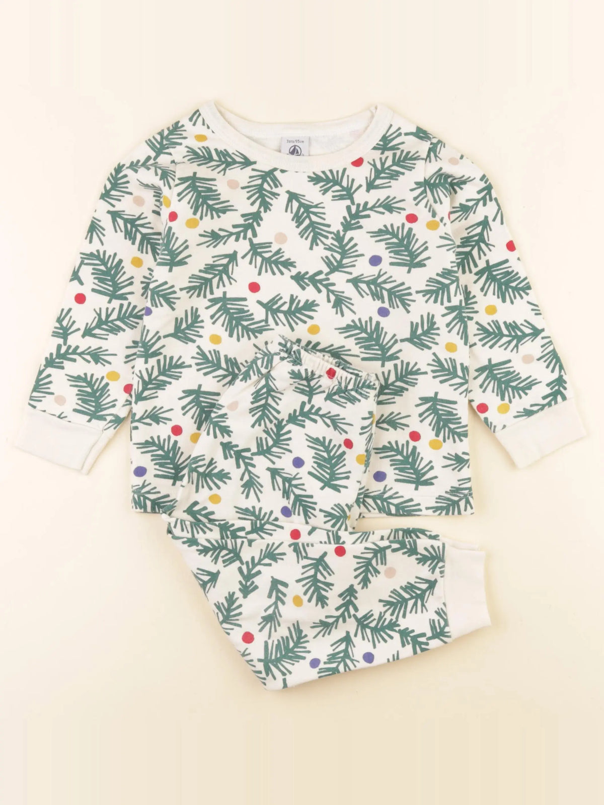 Petit Bateau - pyjama coton vert - 3 ans