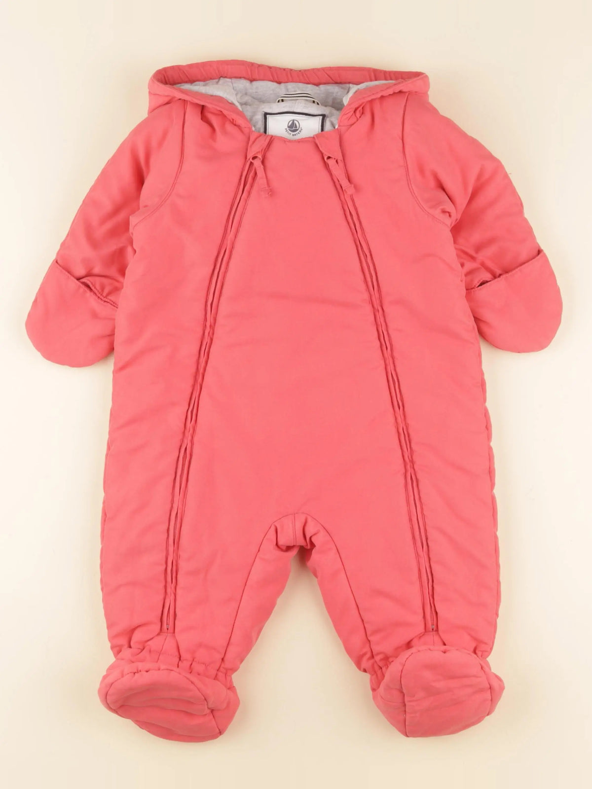 Petit Bateau - combi-pilote rose - 12 mois