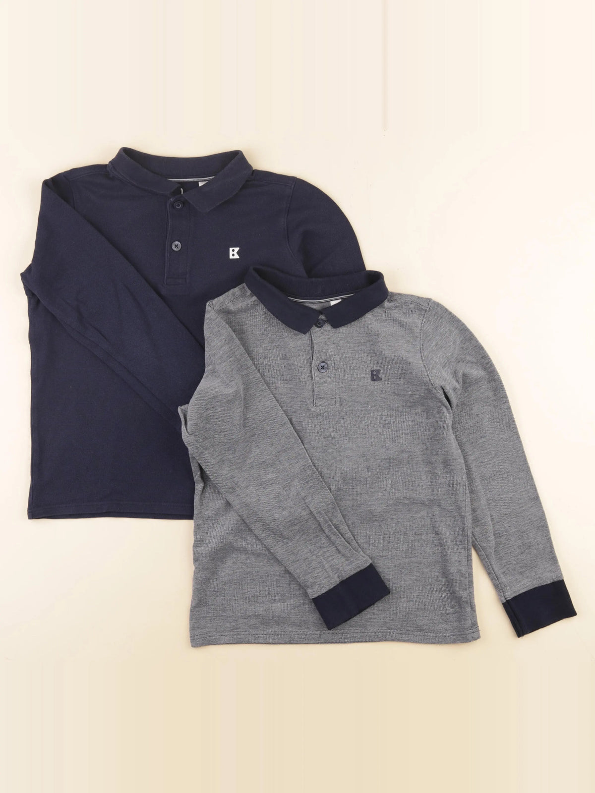 Okaidi - lot de 2 polos bleu - 10 ans