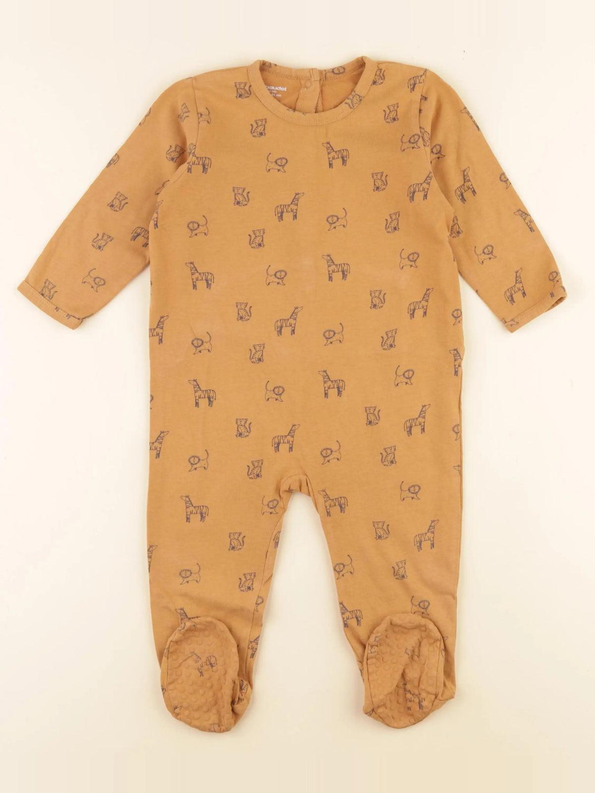 Vertbaudet - pyjama coton marron - 18 mois