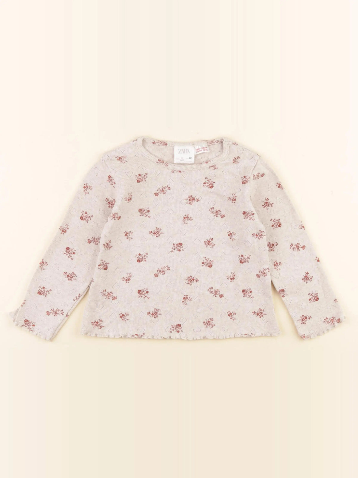 Zara - tee-shirt beige - 2 ans