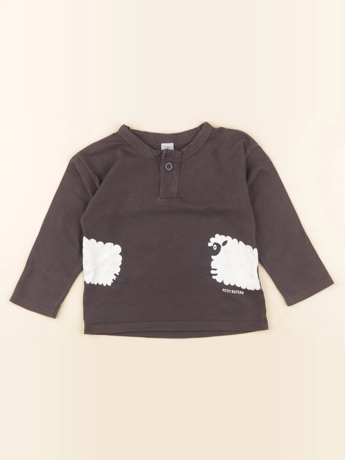 Petit Bateau - tee-shirt taupe - 3 ans