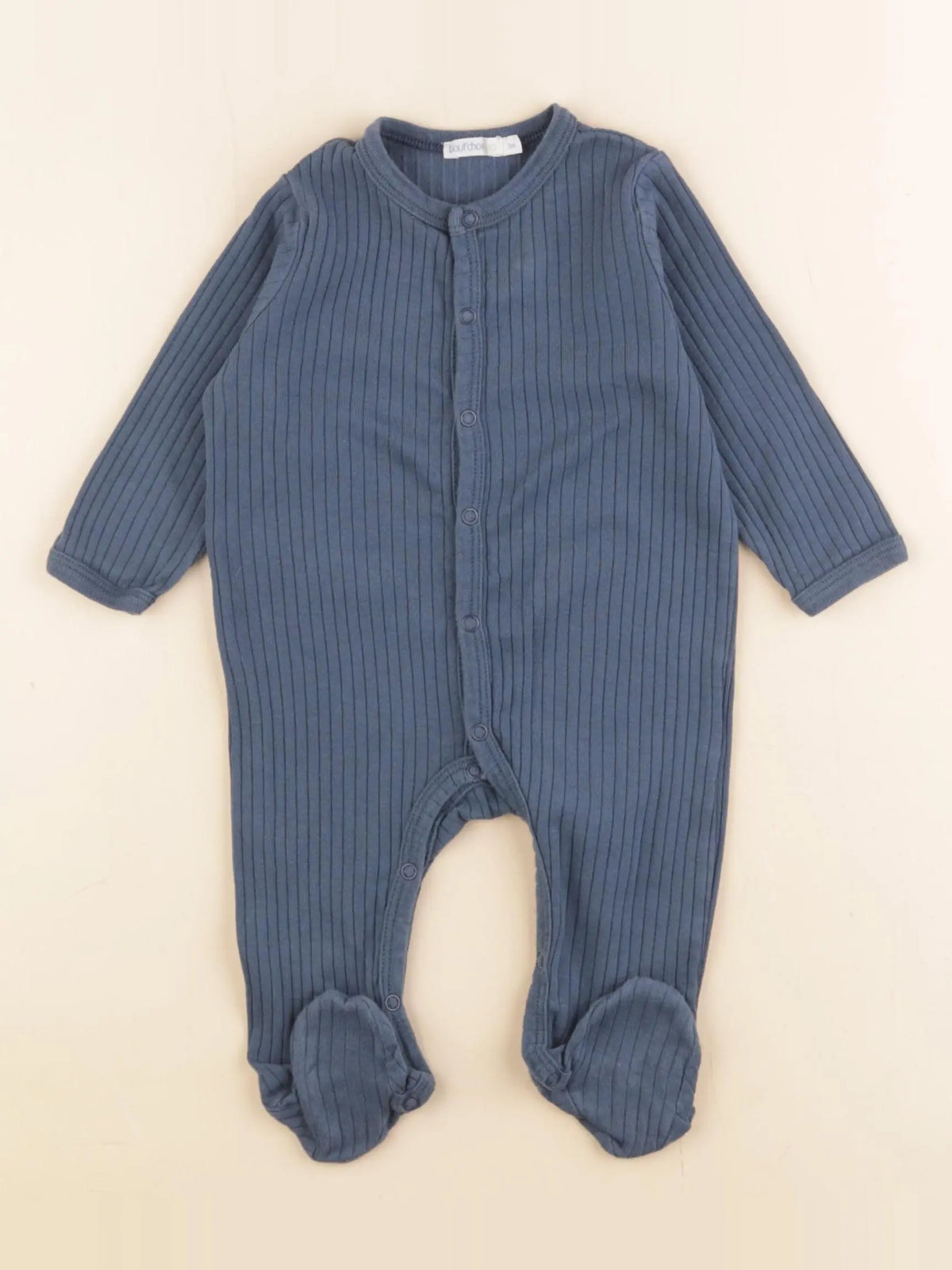 Boutchou - pyjama coton bleu - 3 mois
