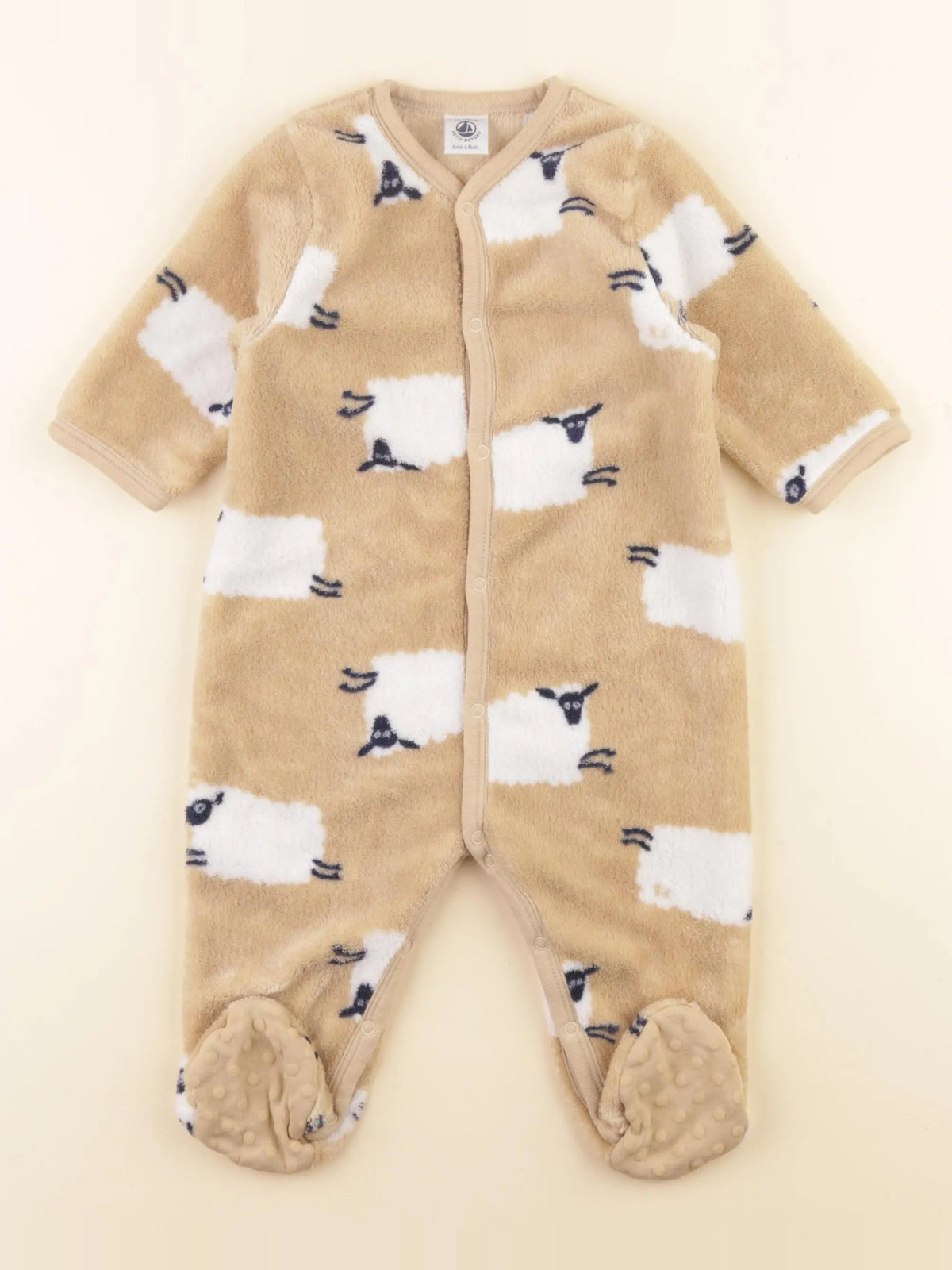 Petit Bateau - sur-pyjama marron - 6 mois