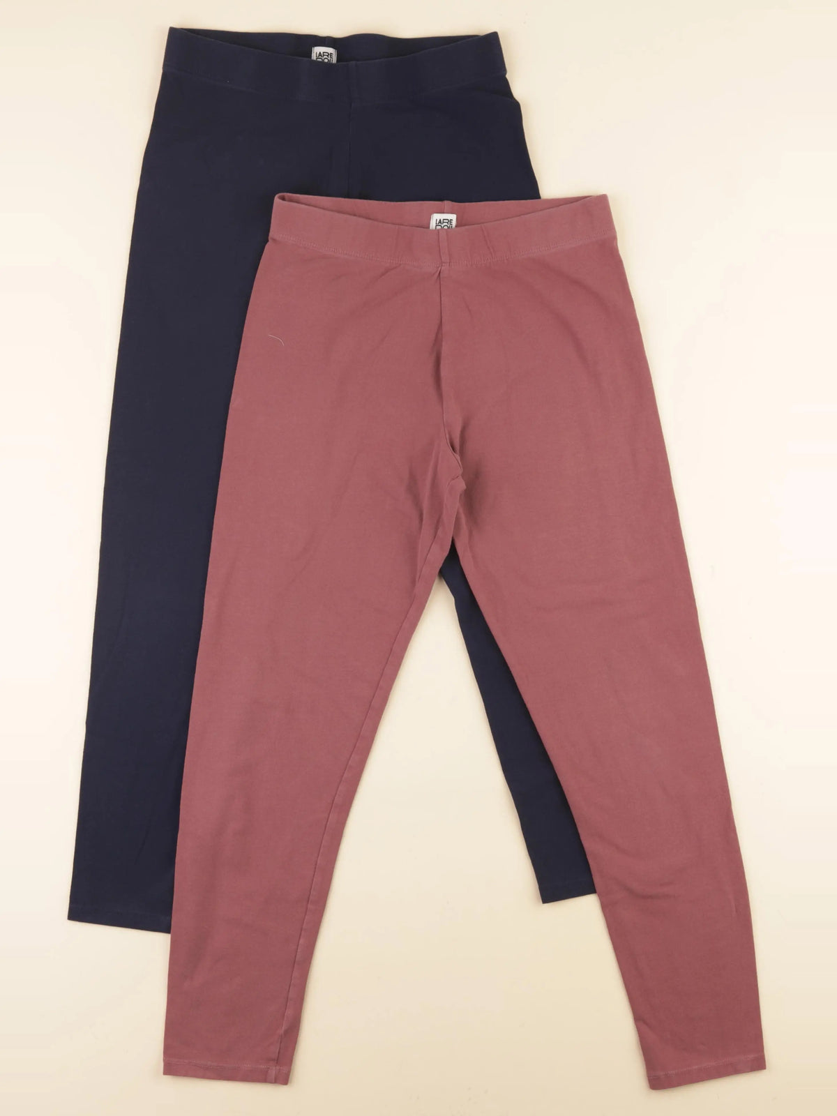 La Redoute - lot de 2 leggings bleu, rose - 14 ans
