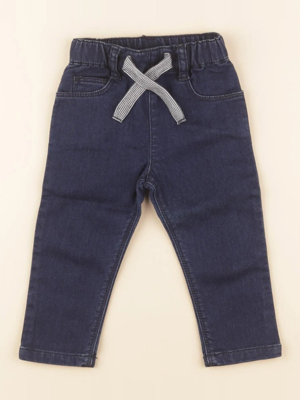 Petit Bateau - pantalon bleu - 6 mois