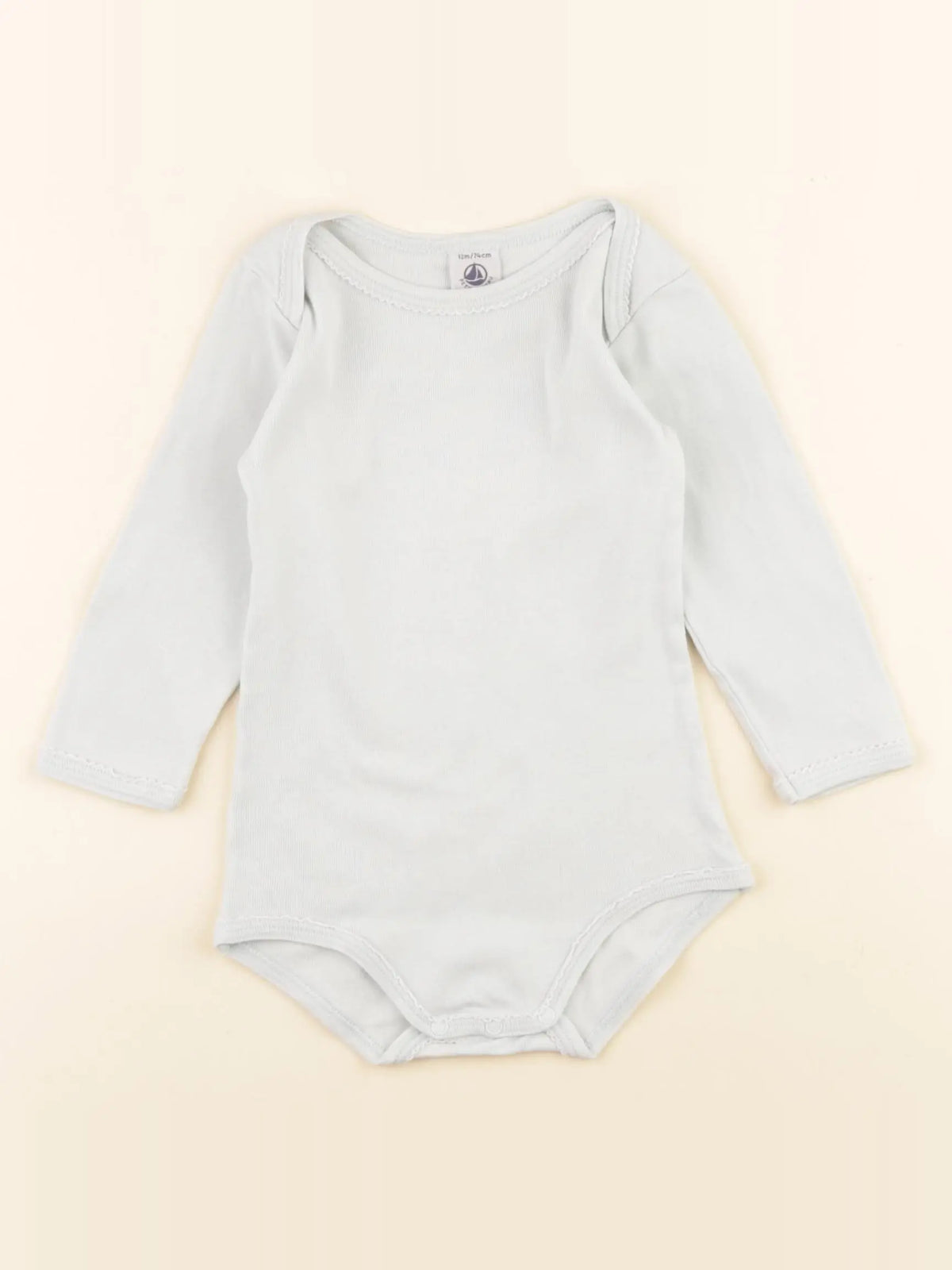 Petit Bateau - body bleu - 12 mois