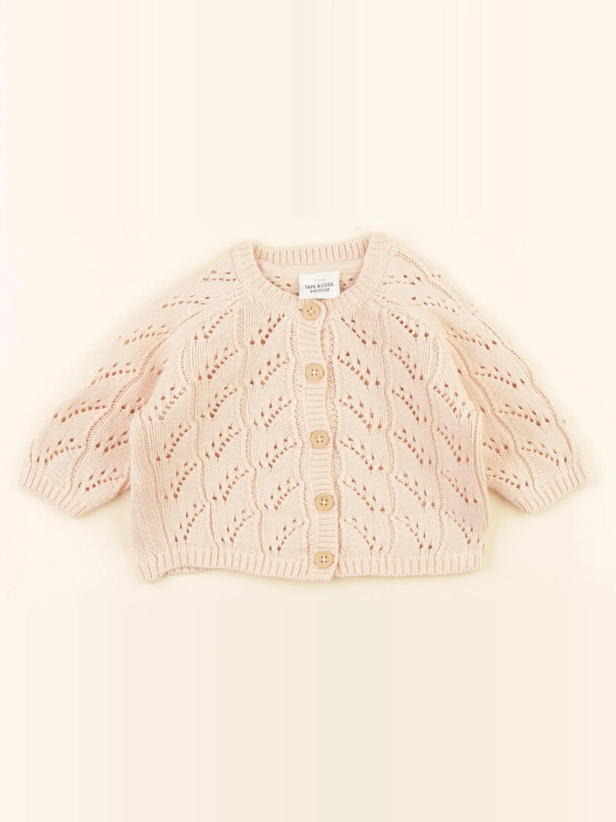 Tape à l'oeil - gilet rose - 3 mois