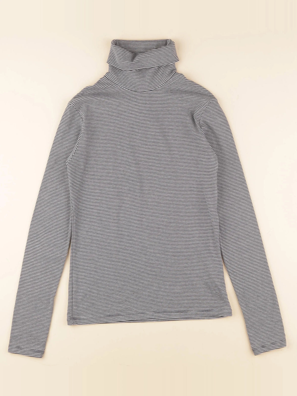 Petit Bateau - sous-pull bleu, blanc - 12 ans