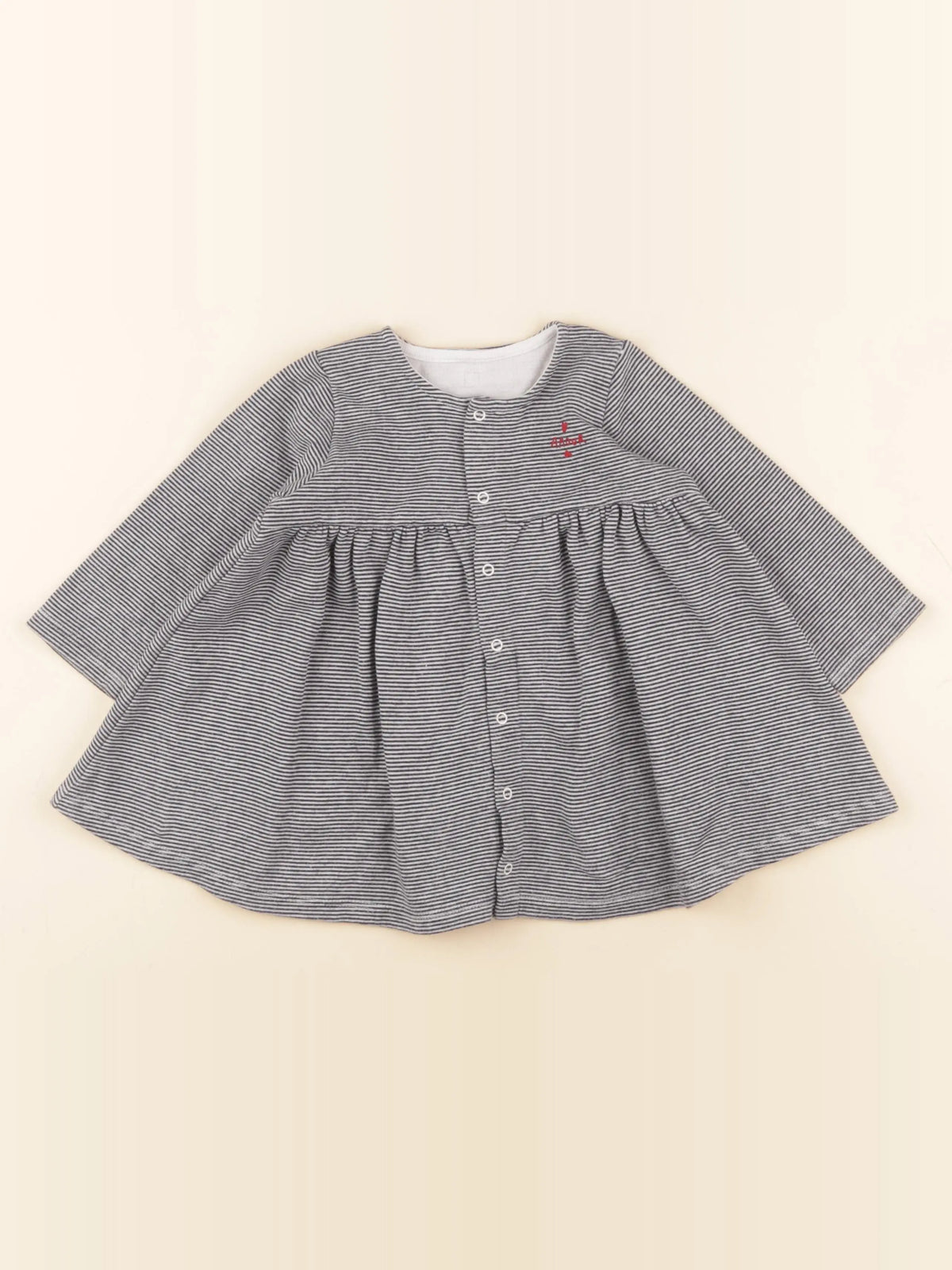 Petit Bateau - robe bleu, blanc - 18 mois
