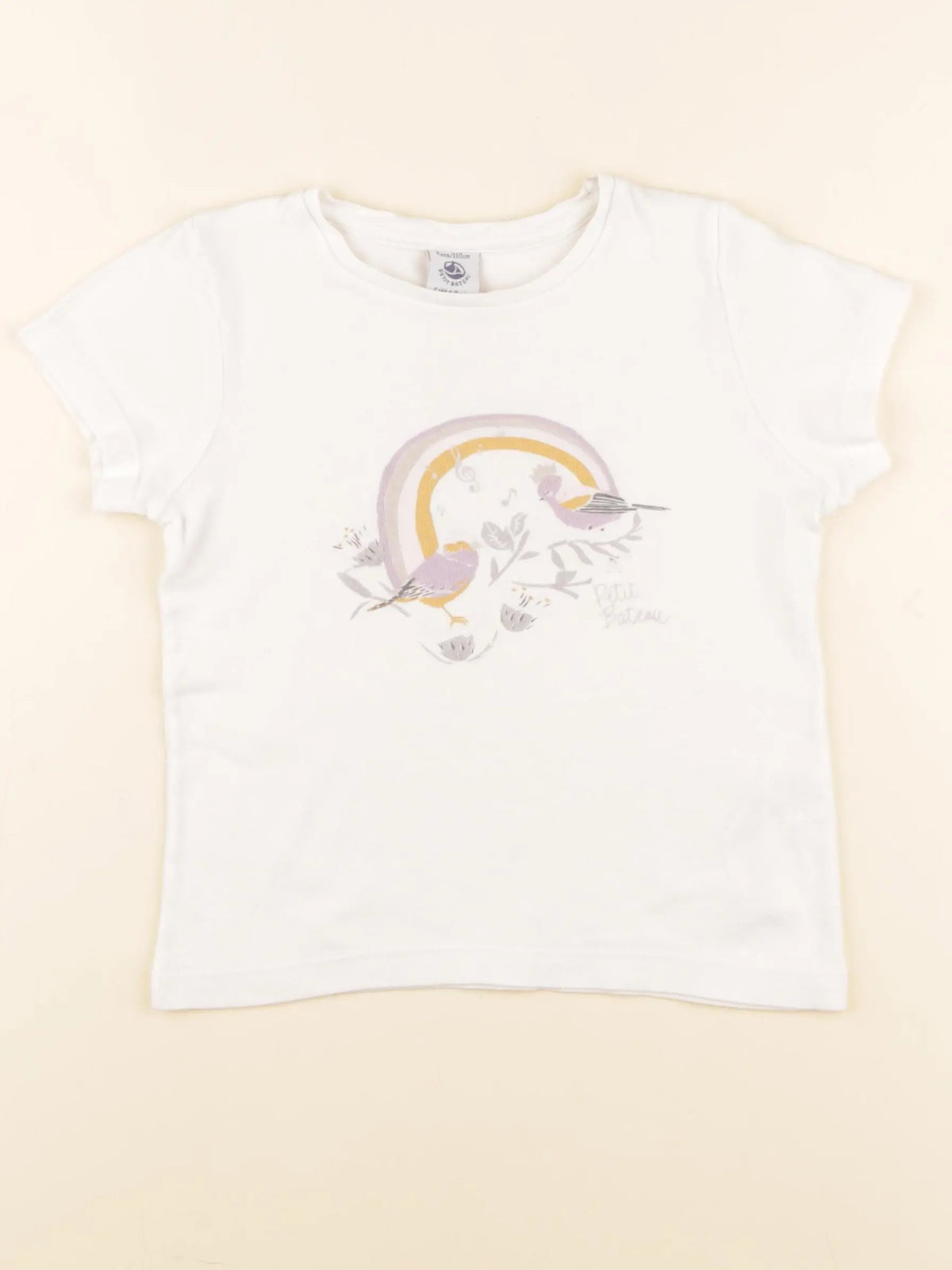 Petit Bateau - tee-shirt blanc - 5 ans