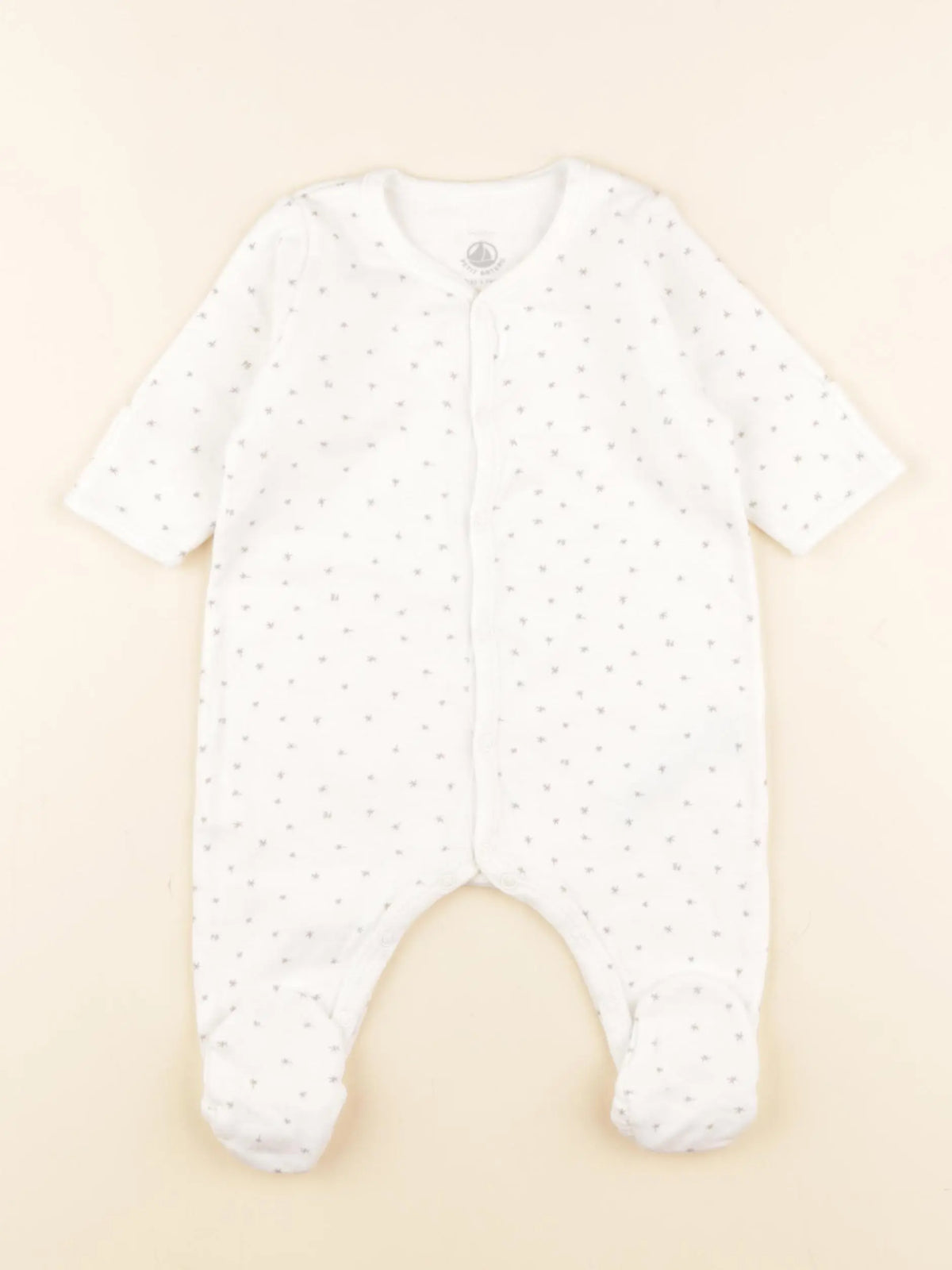Petit Bateau - pyjama coton blanc - 3 mois