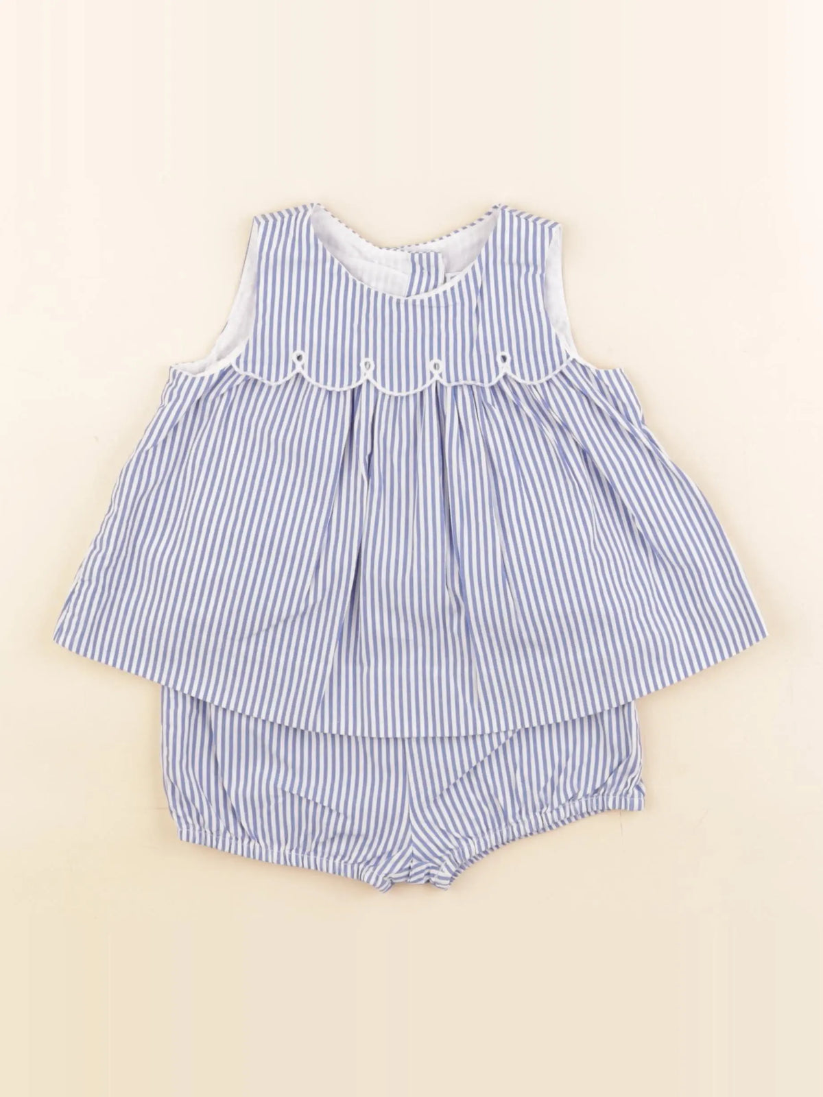 Jacadi - ensemble blanc, bleu - 18 mois