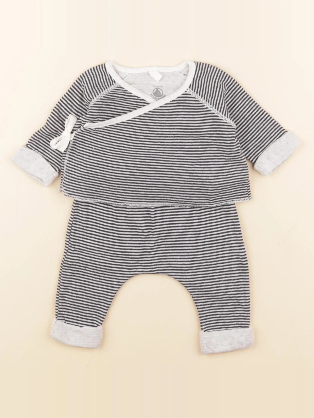 Petit Bateau - ensemble bleu - 1 mois